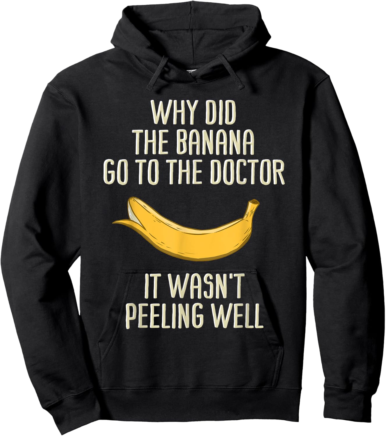 Banana Sunglasses Smiling Face Fruit Lover Hoodie - Hoodie | Black