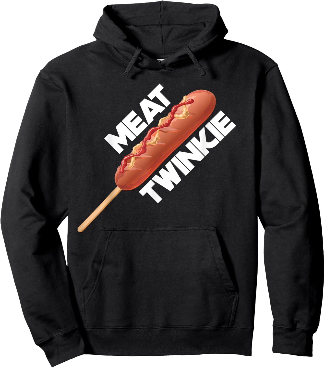Meat Twinkie Corn Dog for lovers Dogs Foodie Men Sausage Hoodie - Hoodie | Black