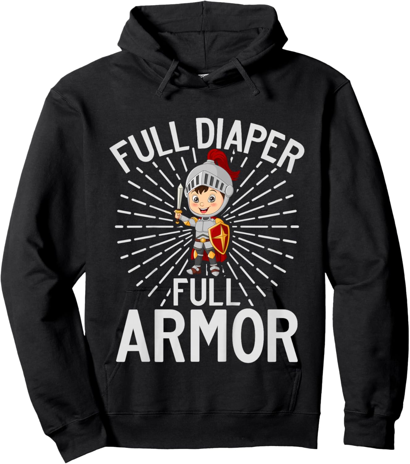 Kids Full Diaper Full Armor Knight Hoodie - Hoodie | Black