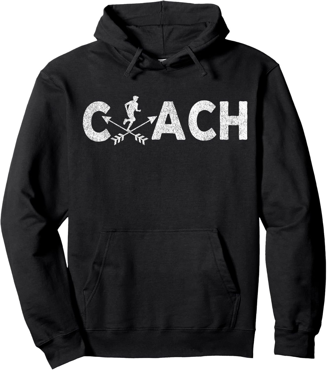 Cross Country Coach Cross Country Running Coach Runner Retro Hoodie - Hoodie | Black