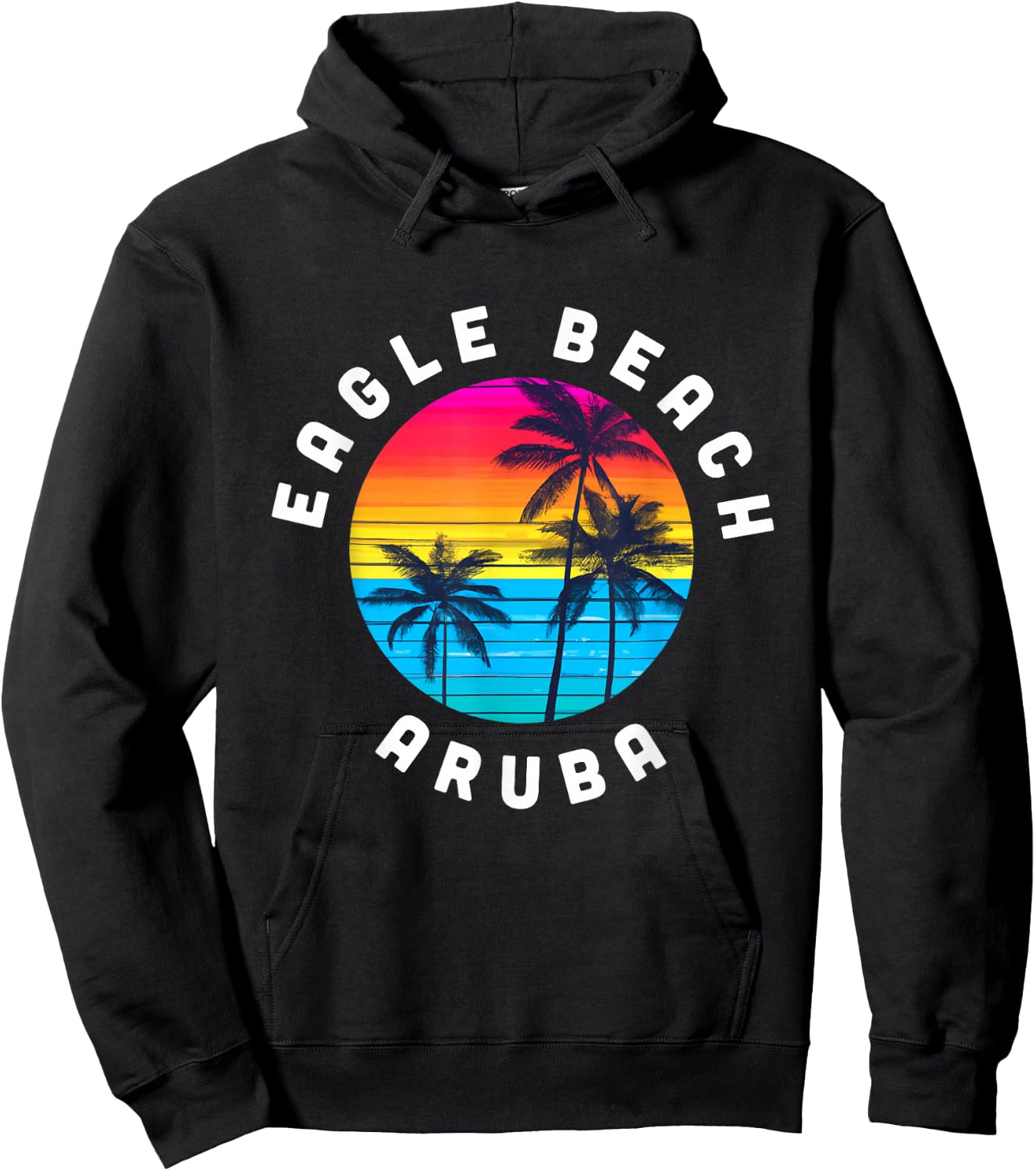 Eagle Beach Aruba Vacation Souvenir Sunset Beach Men Women Girls Kids Hoodie - Hoodie | Black