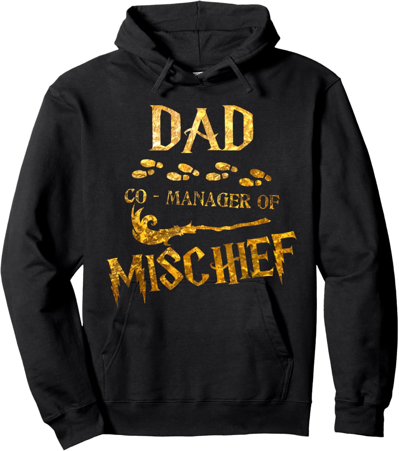Magical Dad Manager of Mischief Birthday Family Matching Hoodie - Hoodie | Black