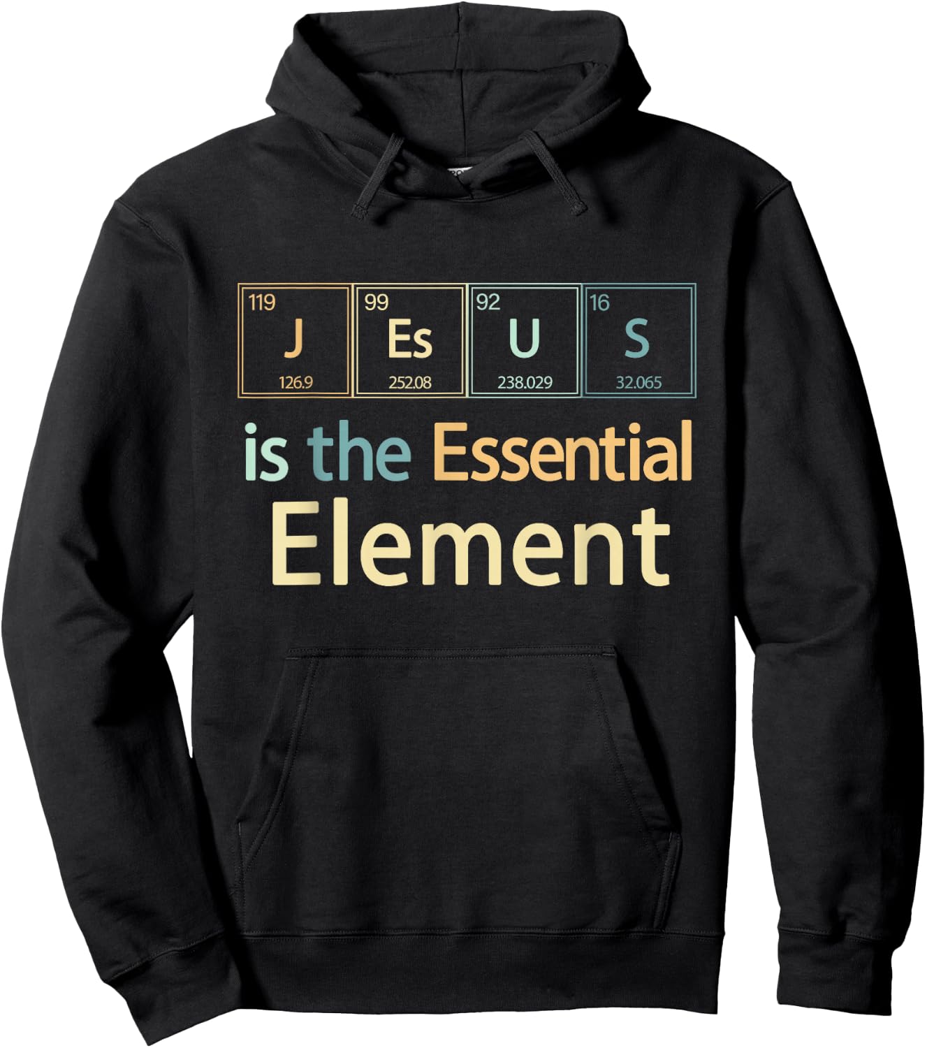 Jesus Essential Element Vintage Believer Faith Christians Hoodie - Hoodie | Black