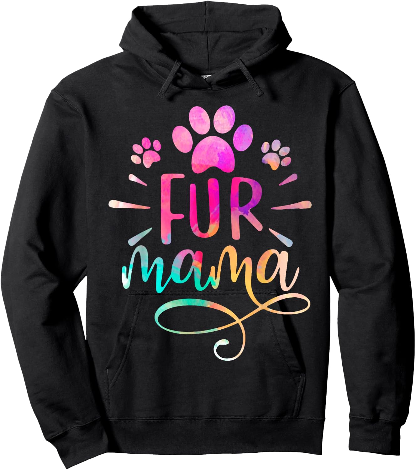 Fur Mama Women Cat and Dog Owner Cat mom dog mom Hoodie - Hoodie | Black