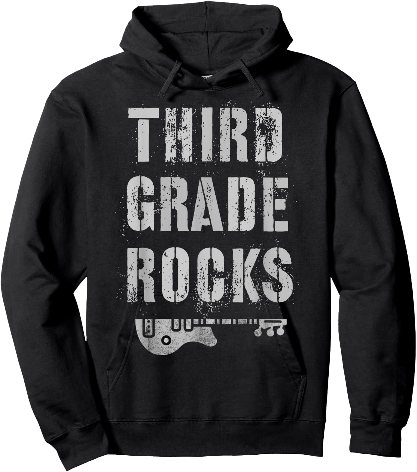 3rd GRADE ROCKS Teacher Rockstar Third Graders Is My Jam Women Girls Kids Hoodie - Hoodie | Black