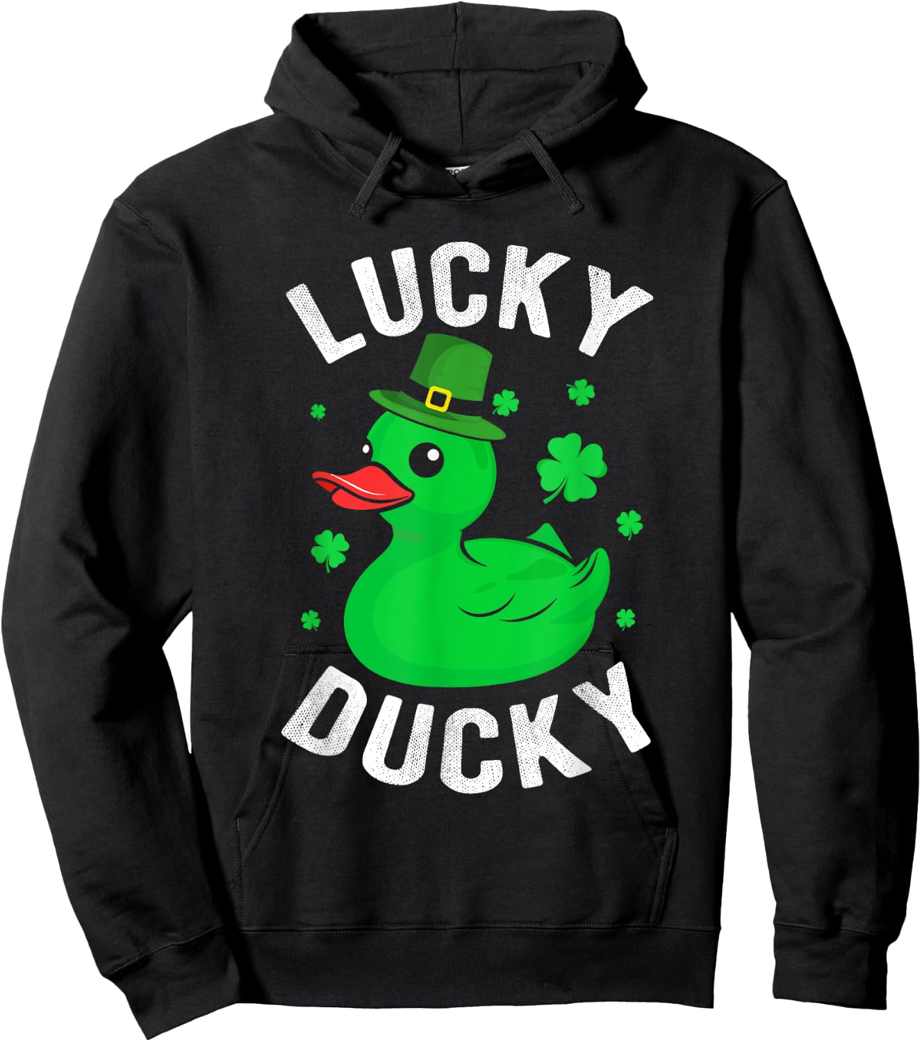 Lucky Ducky Clover St Patrick's Day Beer Ireland Irish Hoodie - Hoodie | Black