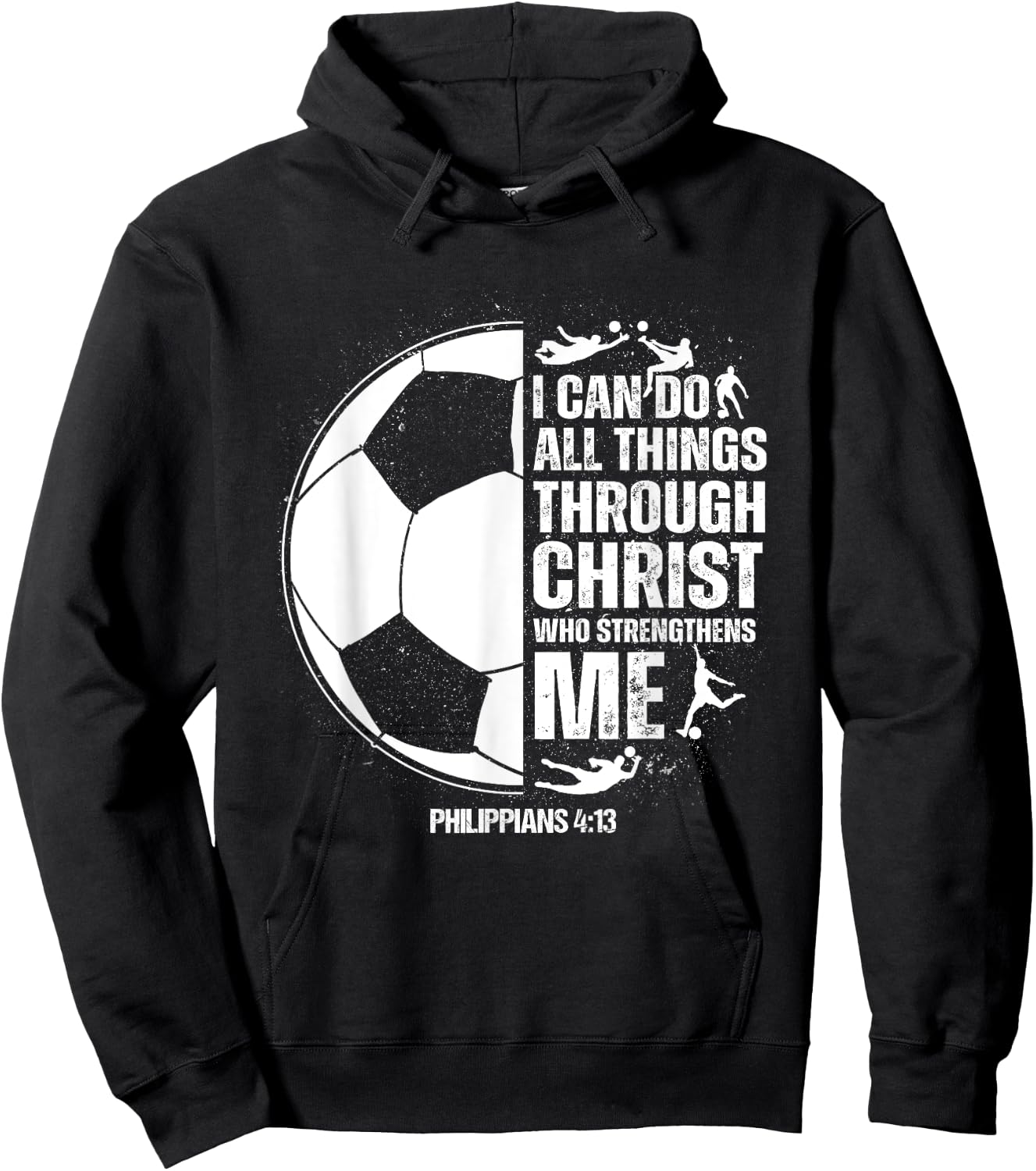 Soccer - Teen Boys Girls Men Women Sayings Christian Hoodie - Hoodie | Black