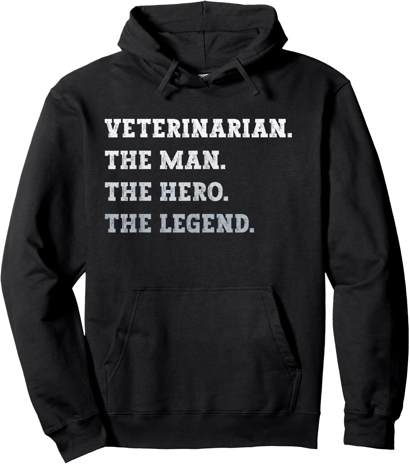 Veterinarian The Man The Hero The Legend Funny Veterinarian Hoodie - Hoodie | Black