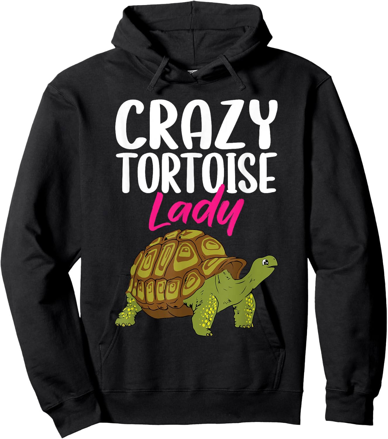 Crazy Tortoise Lady Tortoises Mom Women Turtle Hoodie - Hoodie | Black