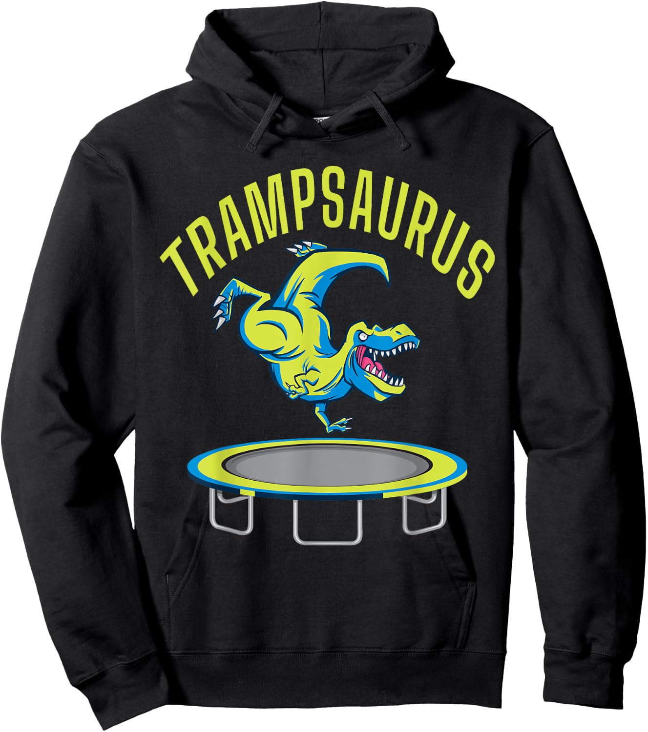 Bounce Jump Trampsaurus Dinosaur T Rex Trampoline Hoodie - Hoodie | Black
