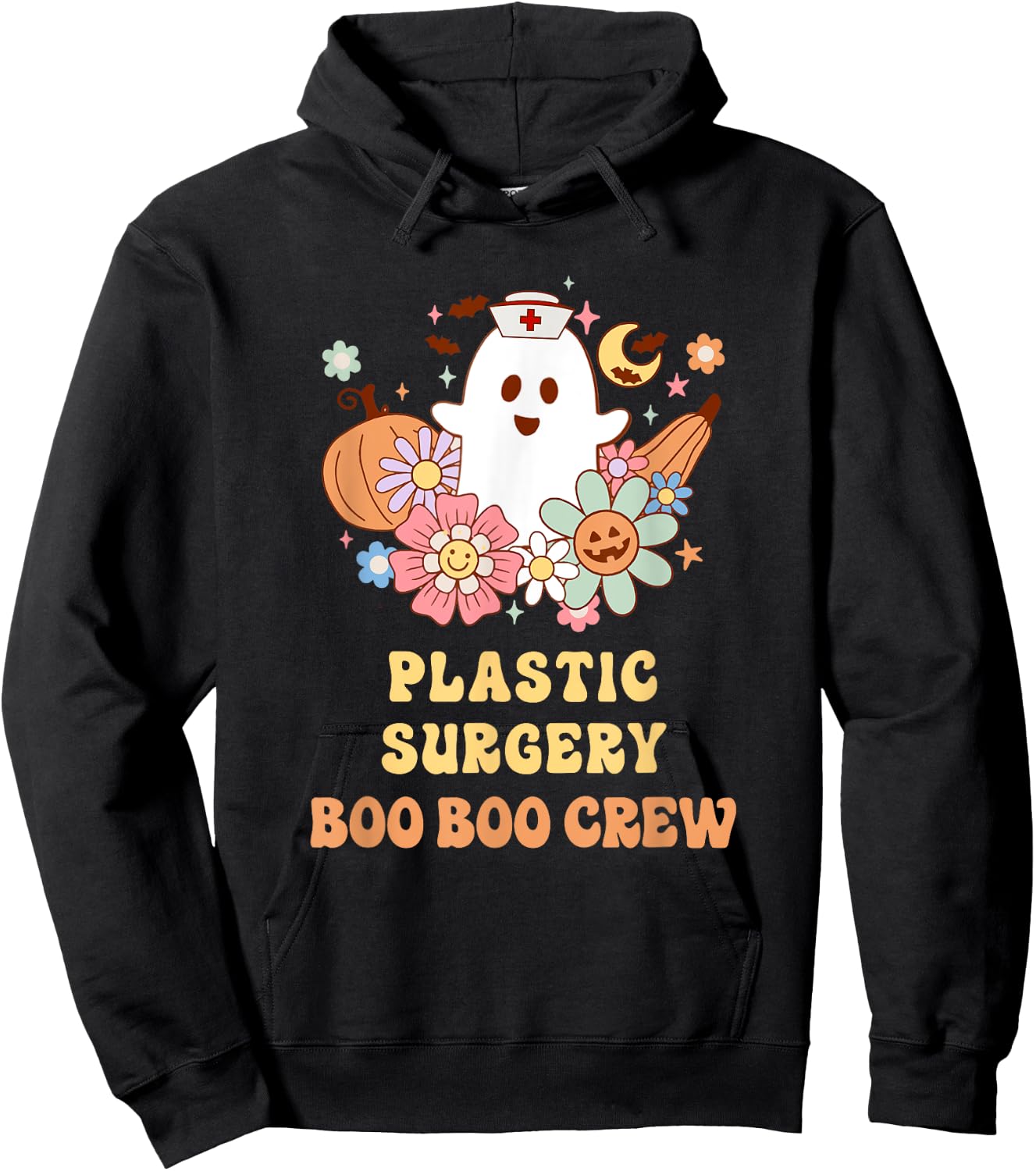 Plastic Surgery Boo Boo Crew Nurse Halloween Hoodie - Hoodie | Black