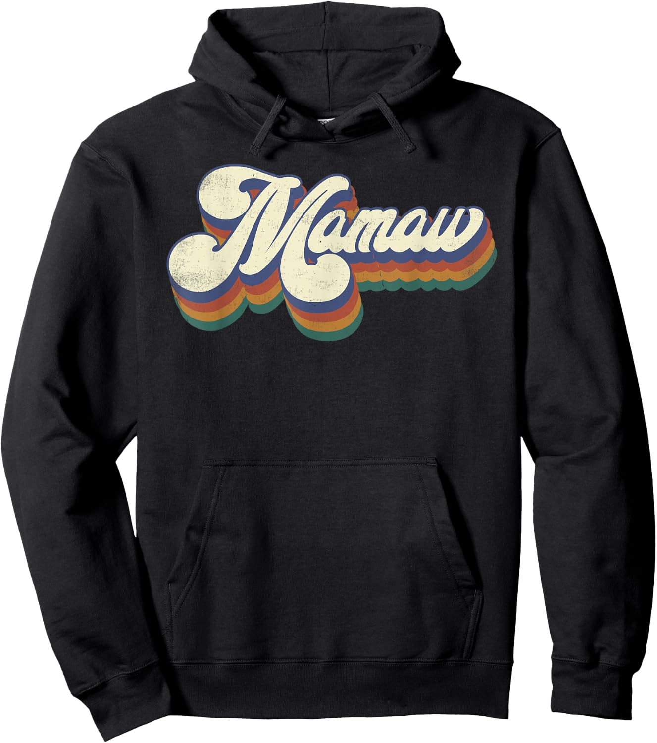 Mamaw Gifts For Grandma Retro Vintage Mother's Day Mamaw Hoodie - Hoodie | Black