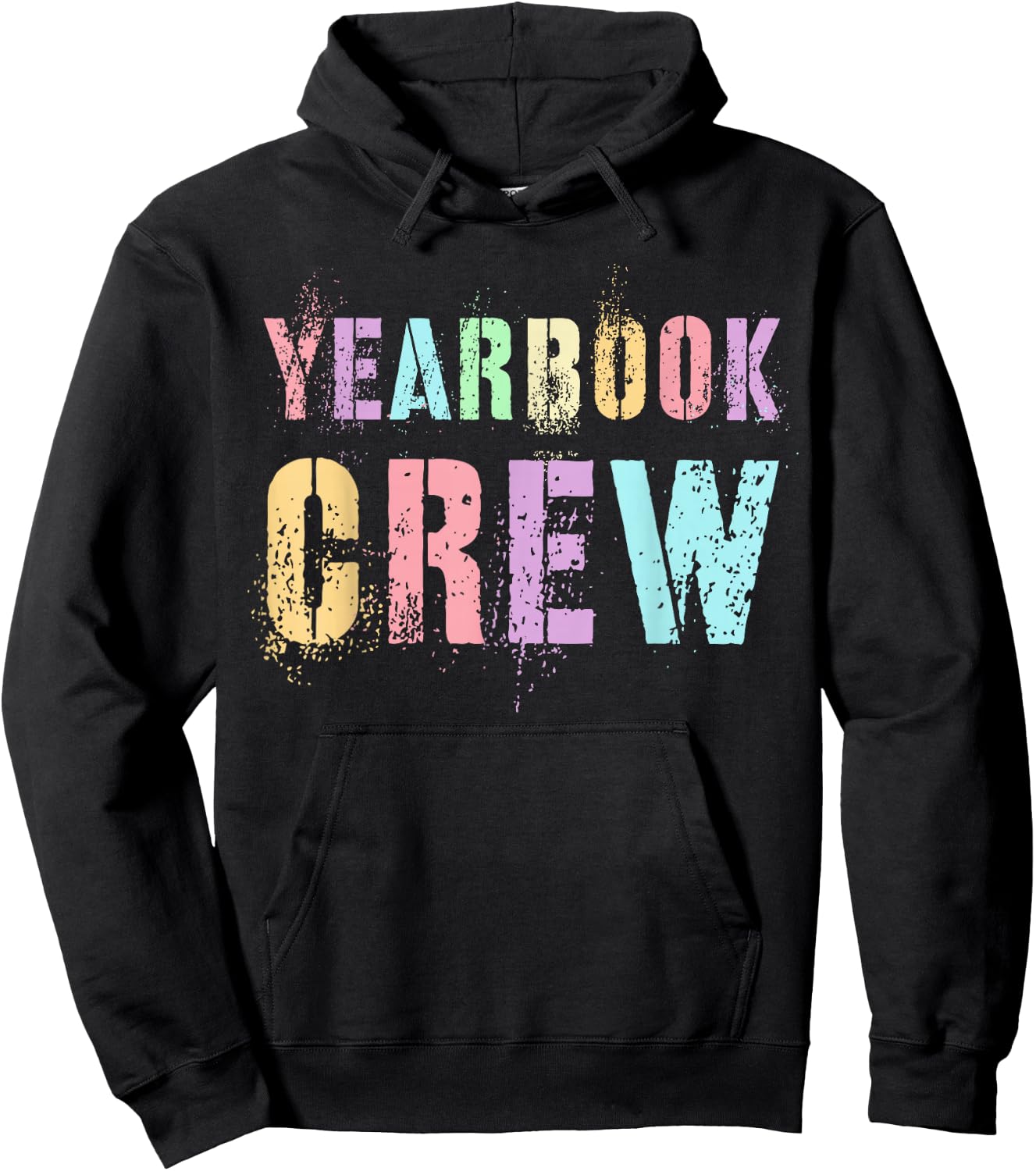 Vintage YEARBOOK CREW Literary Club School Publication Nerd Hoodie - Hoodie | Black