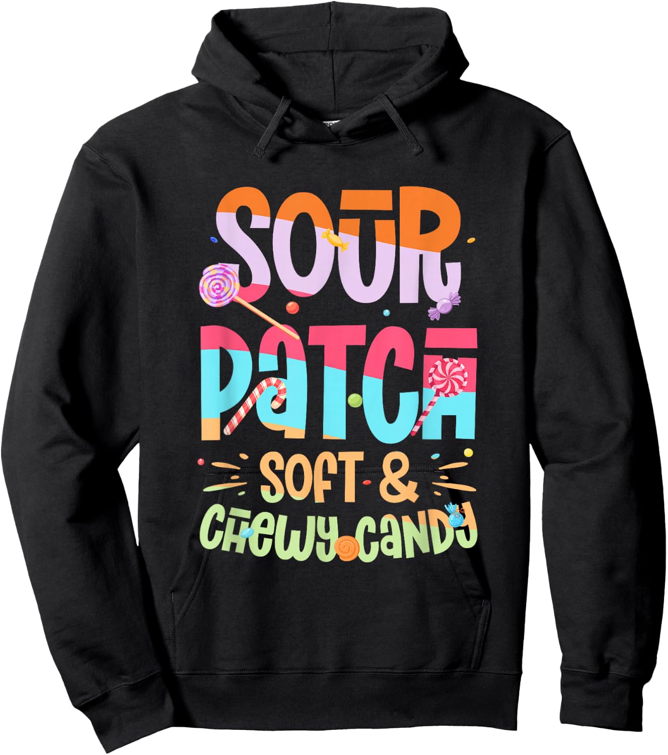 Sour Patch Soft & Chewy Candy Funny Patch Candy Patches Hoodie - Hoodie | Black