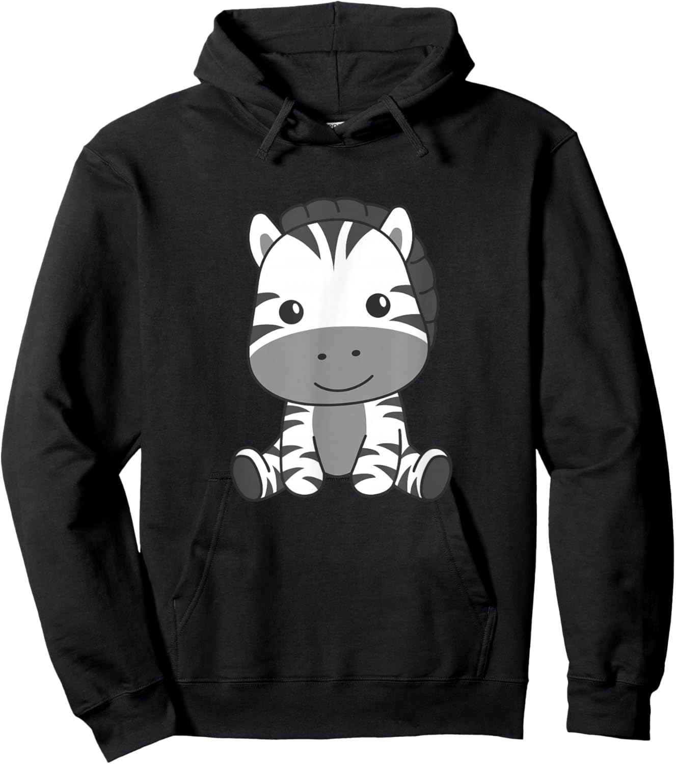 Zebra Cute Animals for Children Manga Zebra Hoodie - Hoodie | Black