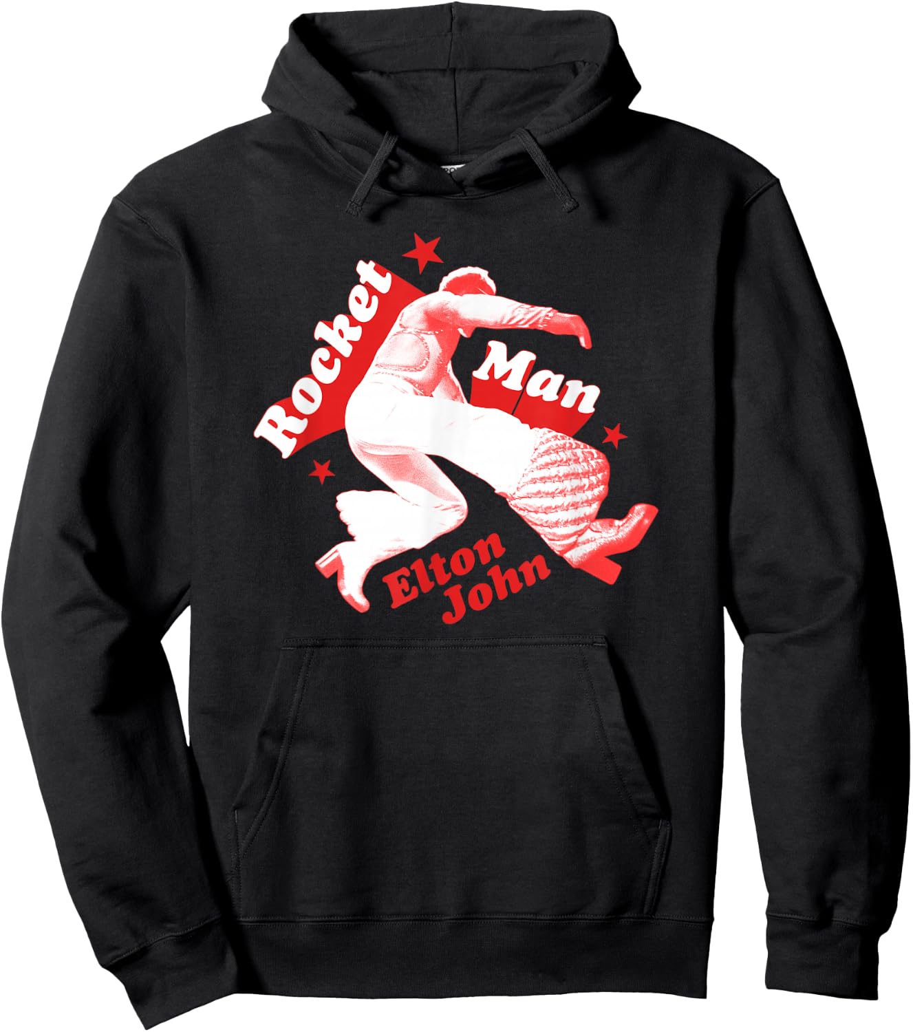 Official Elton John Rocket Man Hoodie - Hoodie | Black