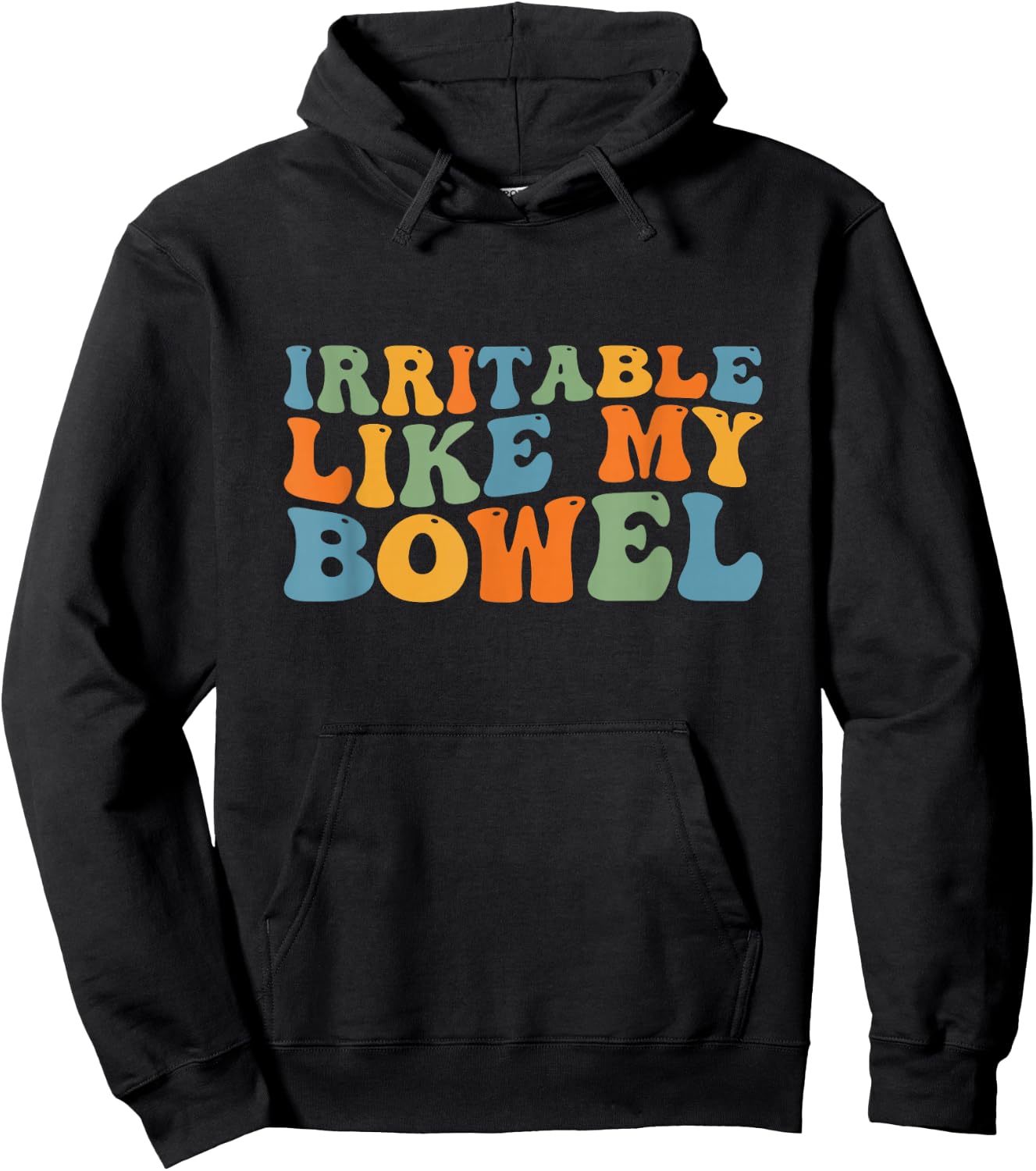 Groovy Irritable Bowel IBS Awareness Tummy Ache Fighter Hoodie - Hoodie | Black