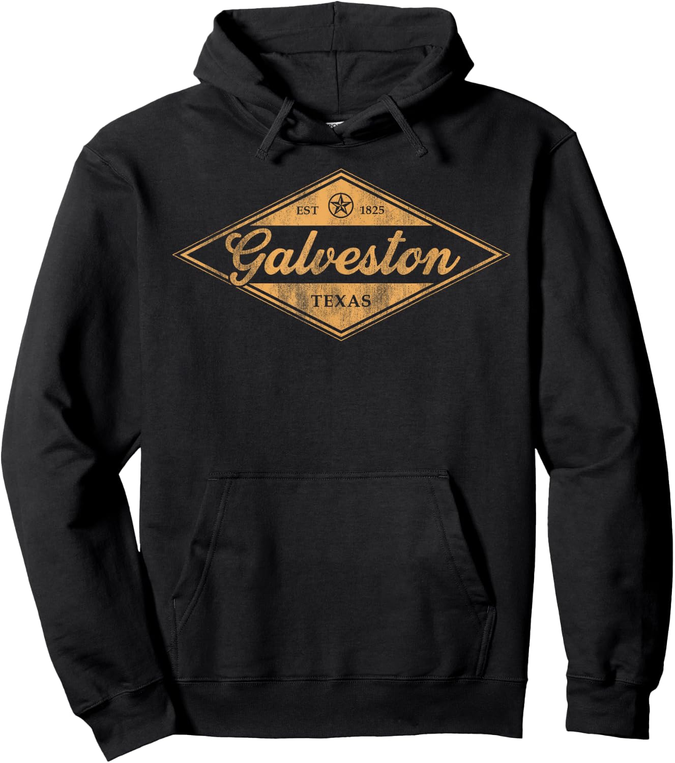 Retro Galveston Texas Est 1825 Vintage Souvenir Hoodie - Hoodie | Black