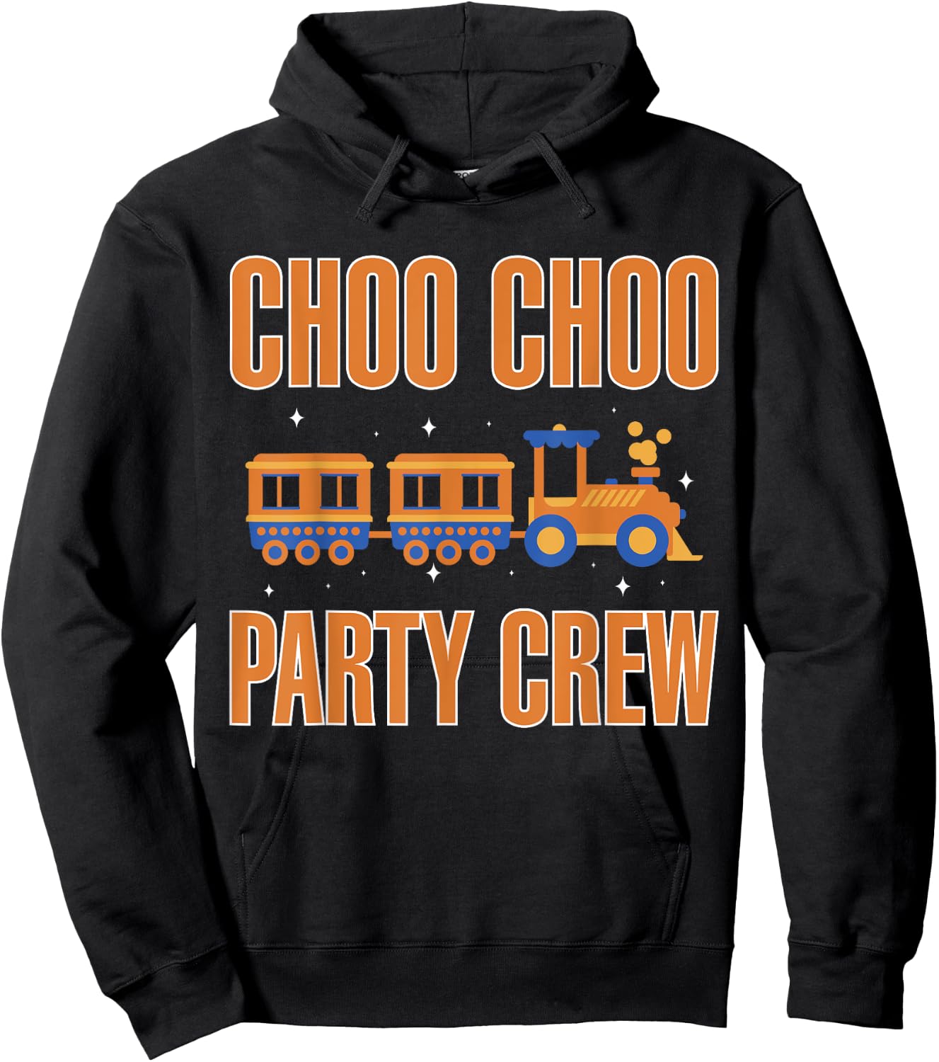 Choo Choo Party Crew Railway Train Birthday Hoodie - Hoodie | Black