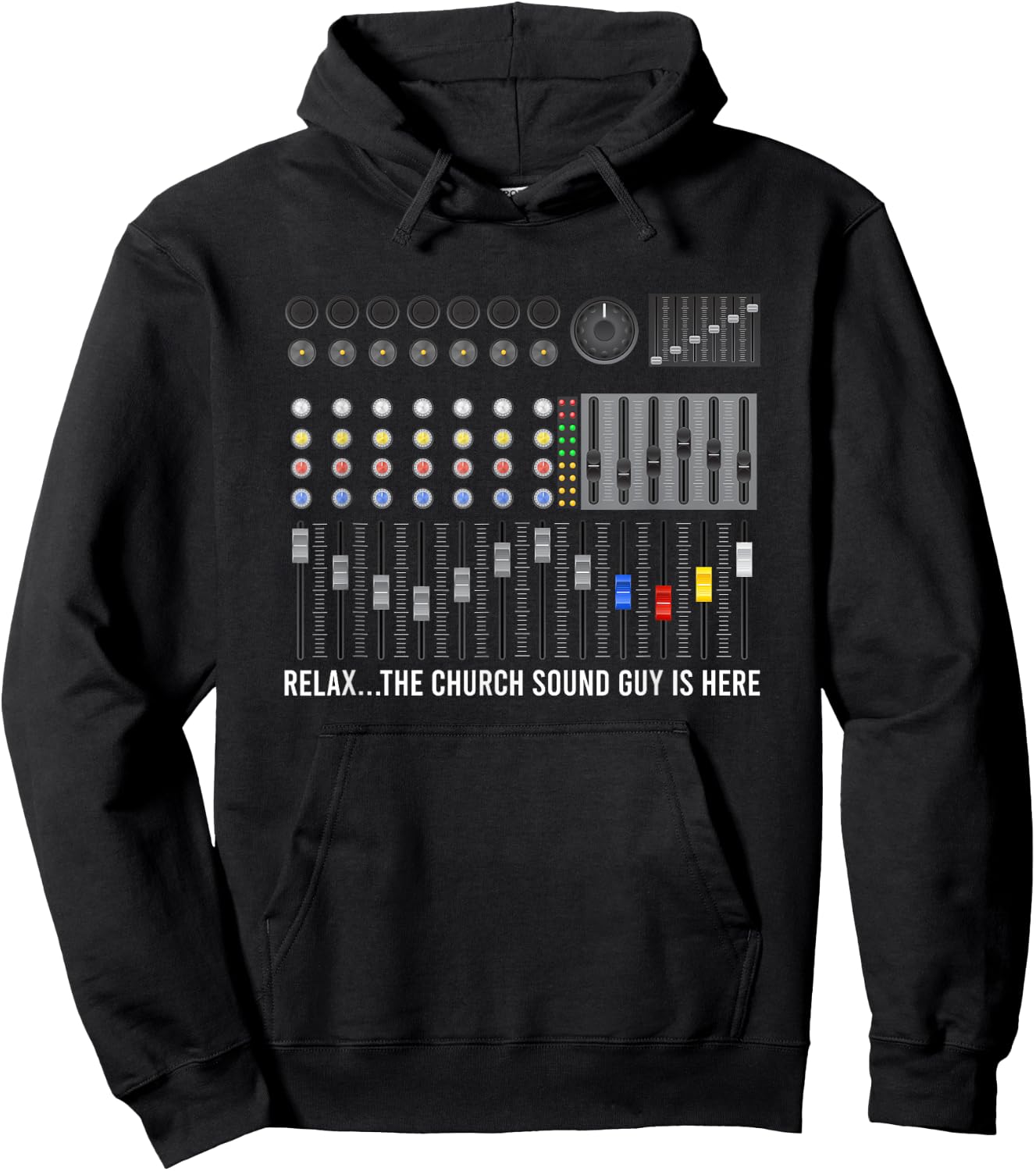 Church Sound Guy Is Here Church Sound Technician Hoodie - Hoodie | Black