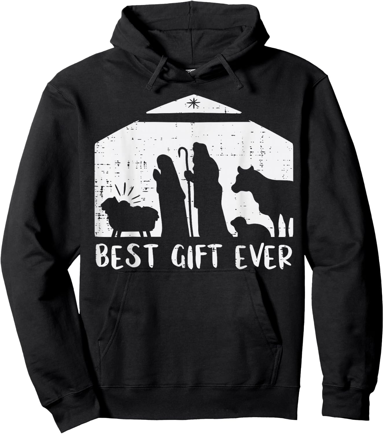 Christmas Best Gift Nativity Xmas Christian Men Women Kids Hoodie - Hoodie | Black