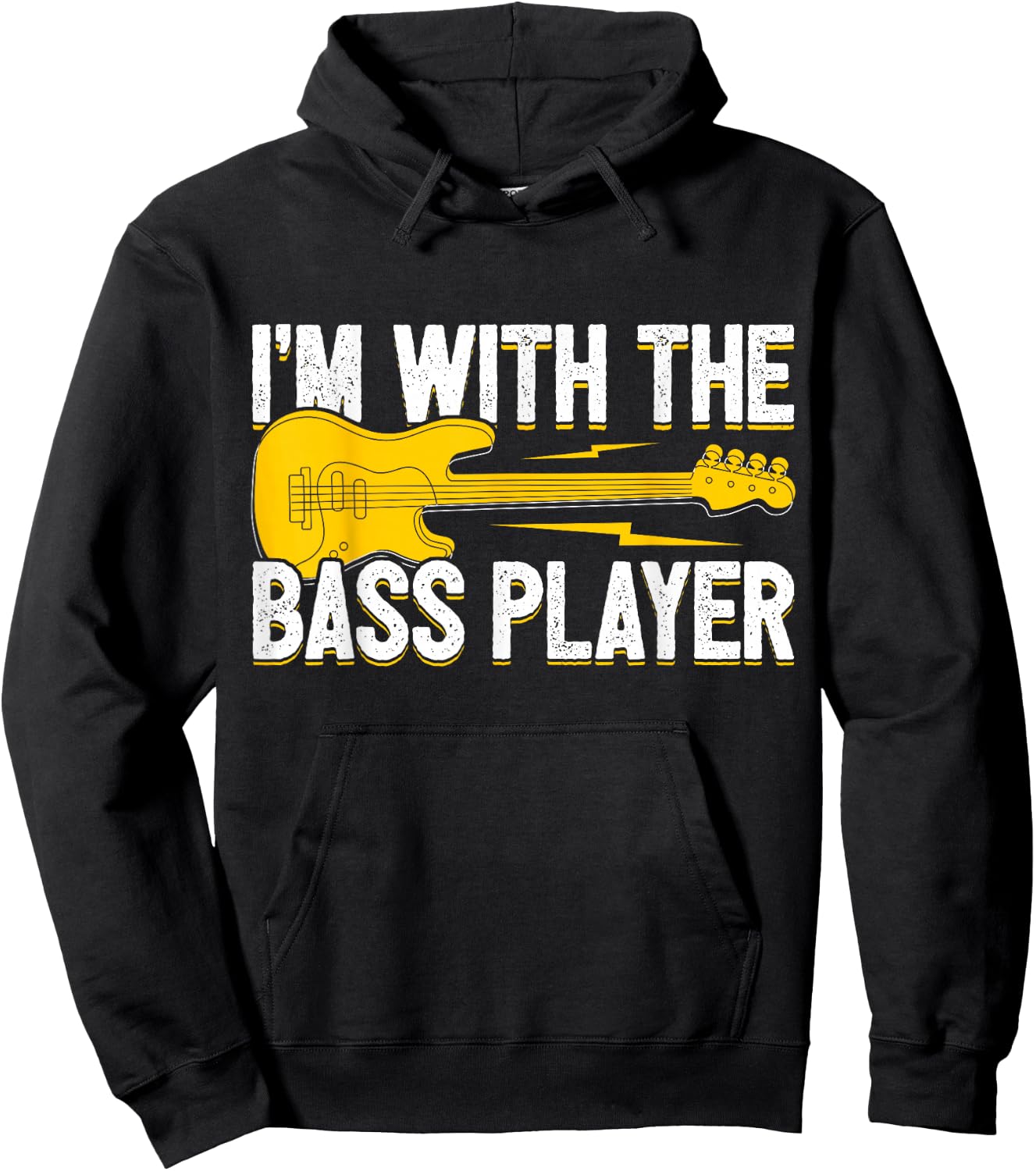 I'm With The Bass Player Wife Bassist Girlfriend Bass Player Hoodie - Hoodie | Black
