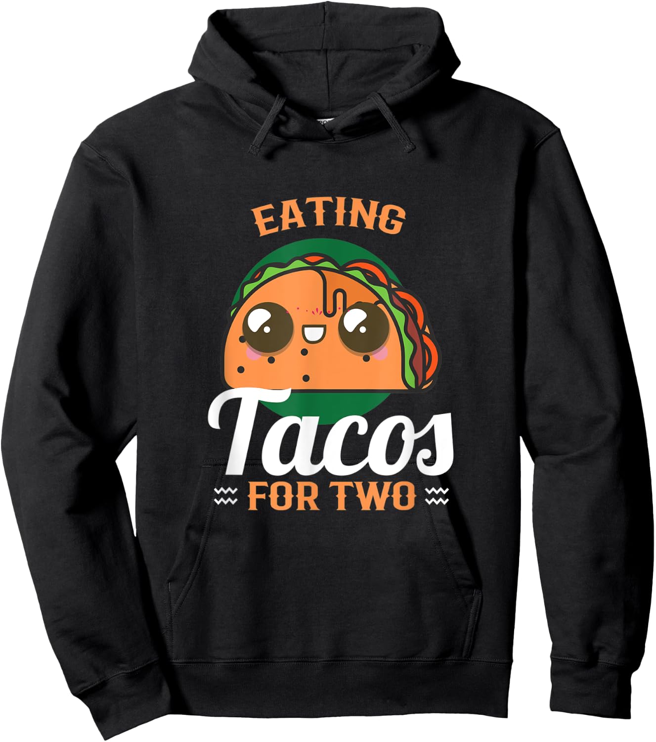 Eating tacos for two Maternity Hoodie - Hoodie | Black