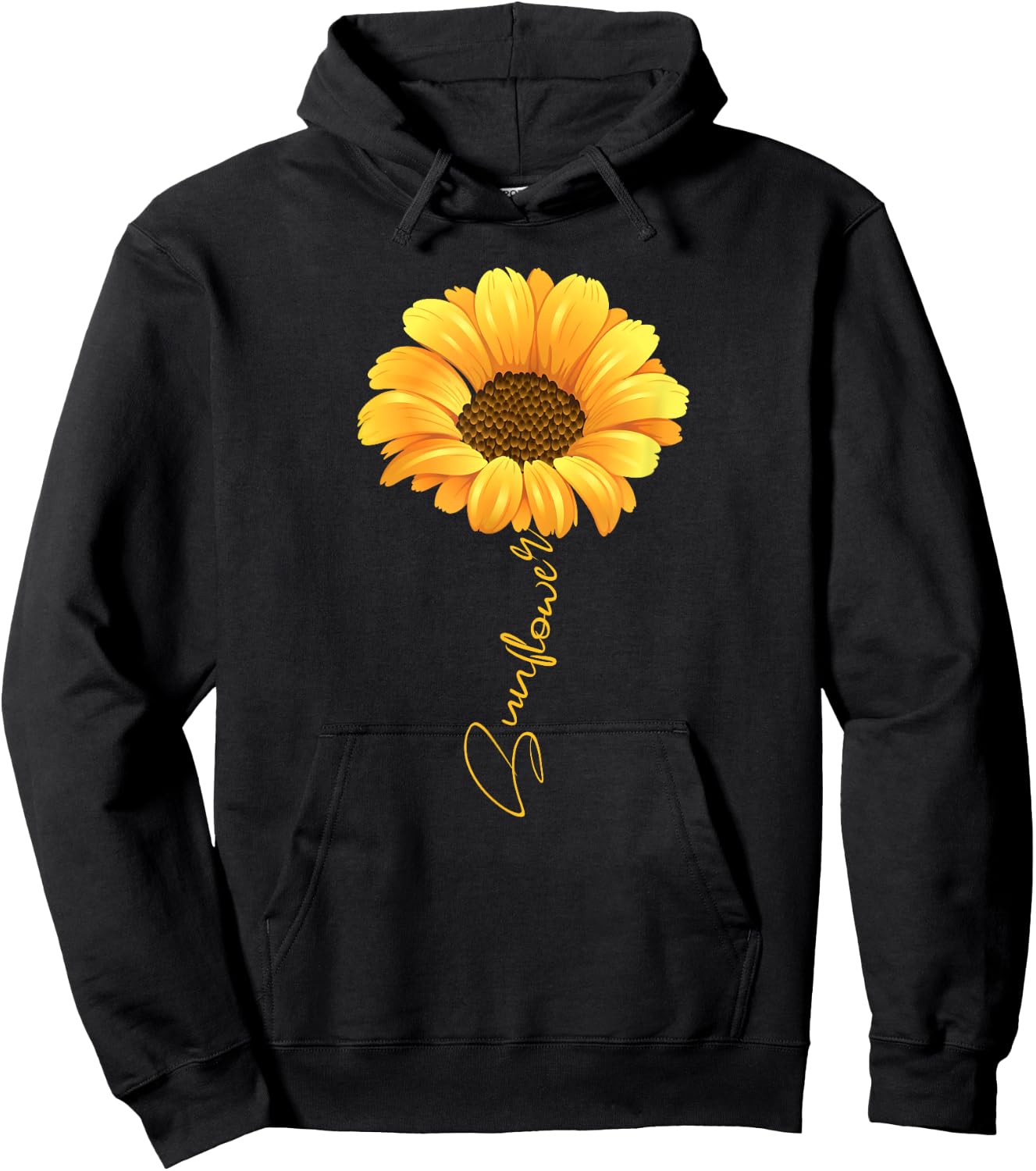 Beautiful sunflower with lettering sunflower shirt Hoodie - Hoodie | Black
