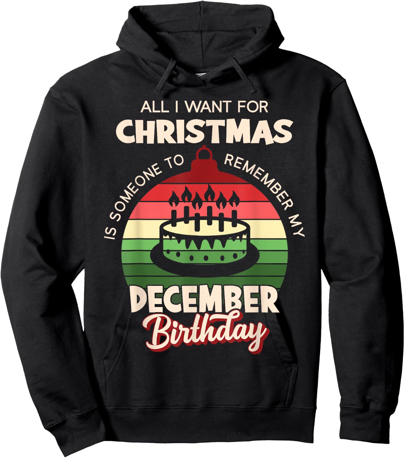 Birthmas December Christmas Birthday Shirt Hoodie - Hoodie | Black
