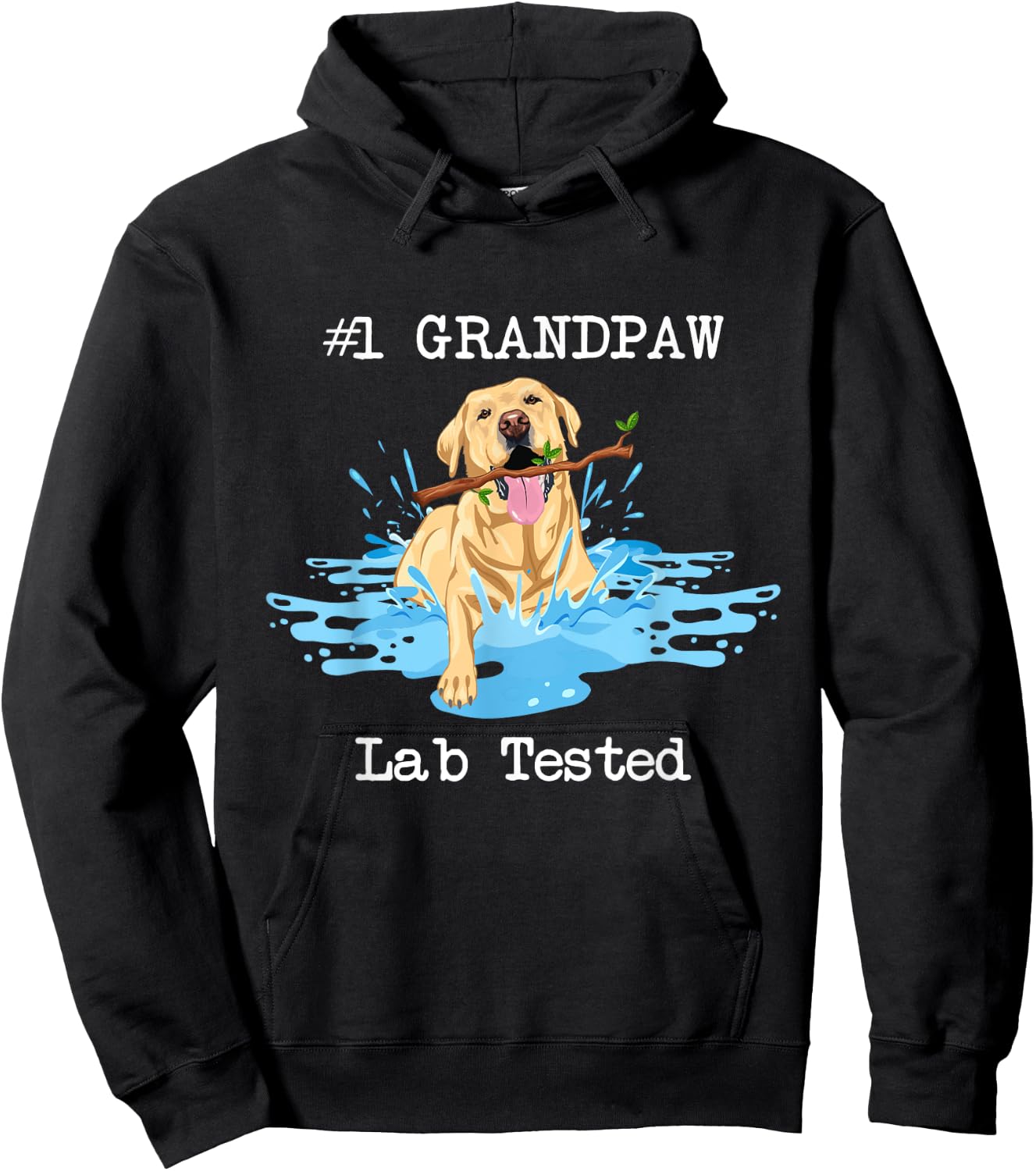 Grandpaw Lab Tested - Labrador Retriever Dog Lover Puppy Hoodie - Hoodie | Black