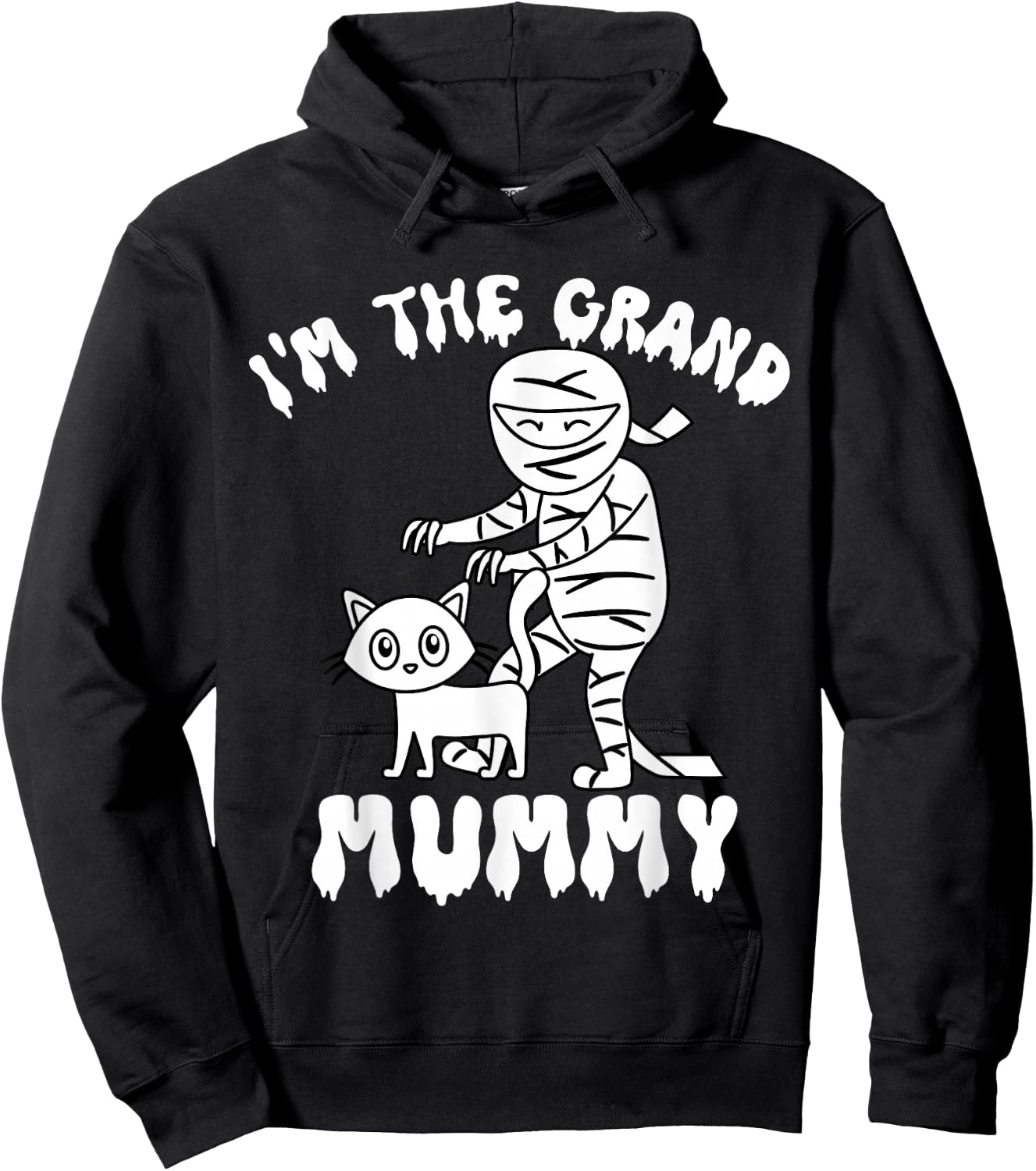 I'm The Grand Mummy Funny Grandma Halloween Costume Retro Hoodie - Hoodie | Black