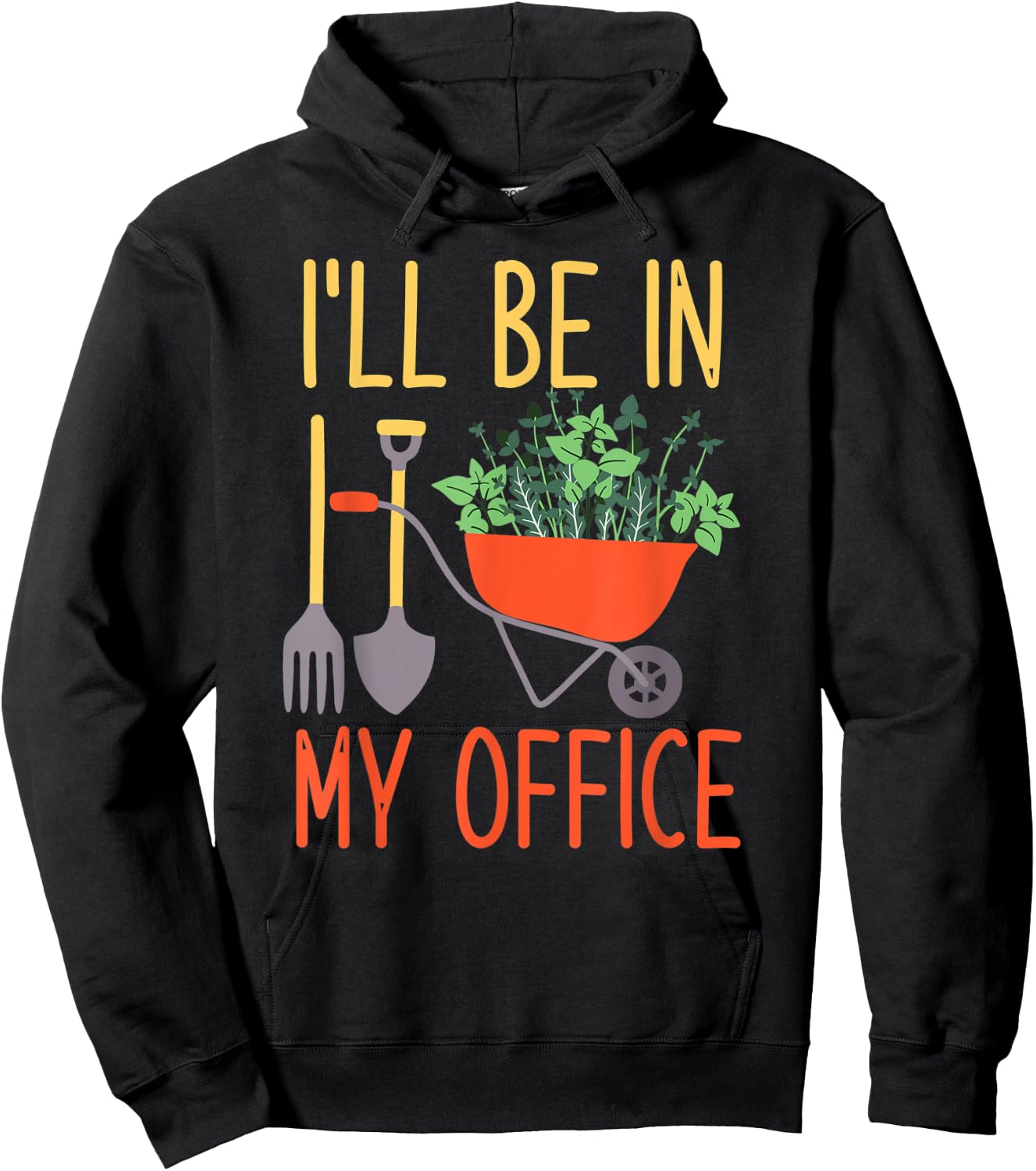 I'll Be In My Office Garden Funny Distressed Gardening Hoodie - Hoodie | Black