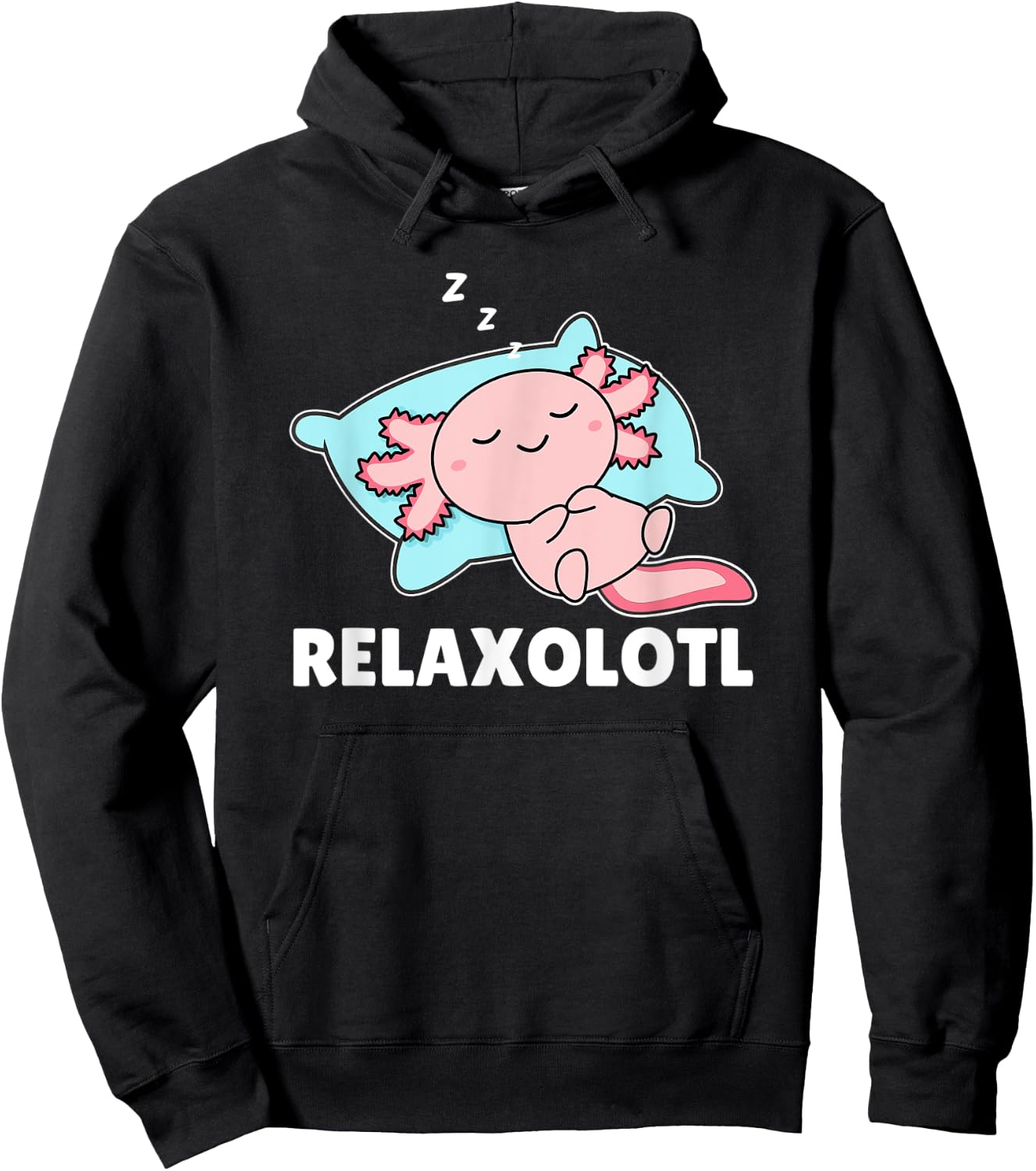 Relaxolotl Axolotl sleep Animals Relax Sweet Axolotl Hoodie - Hoodie | Black