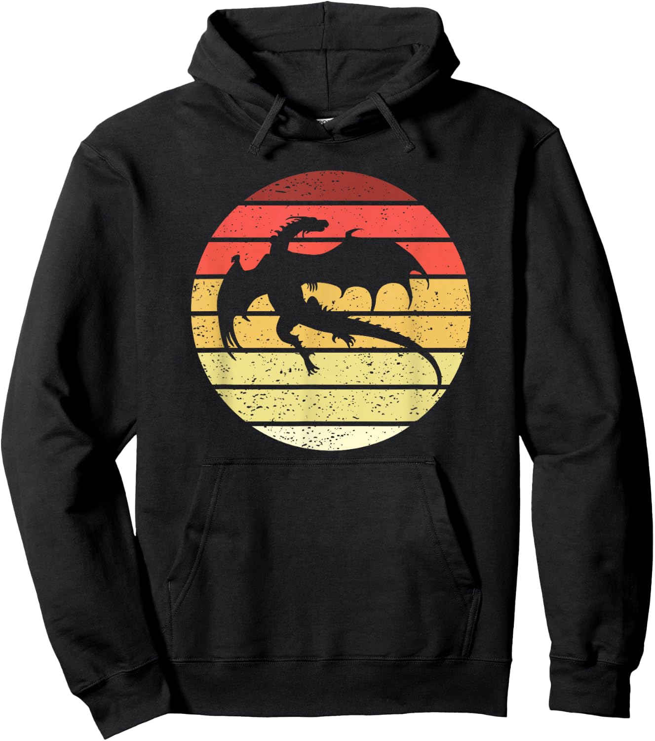 Dragon Retro Style Vintage Hoodie - Hoodie | Black