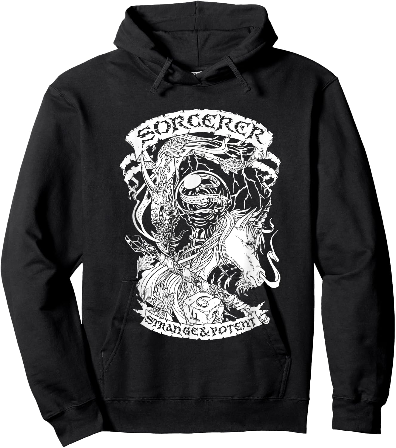 Fantasy Role-Playing Game (RPG) Sorcerer Hoodie - Hoodie | Black