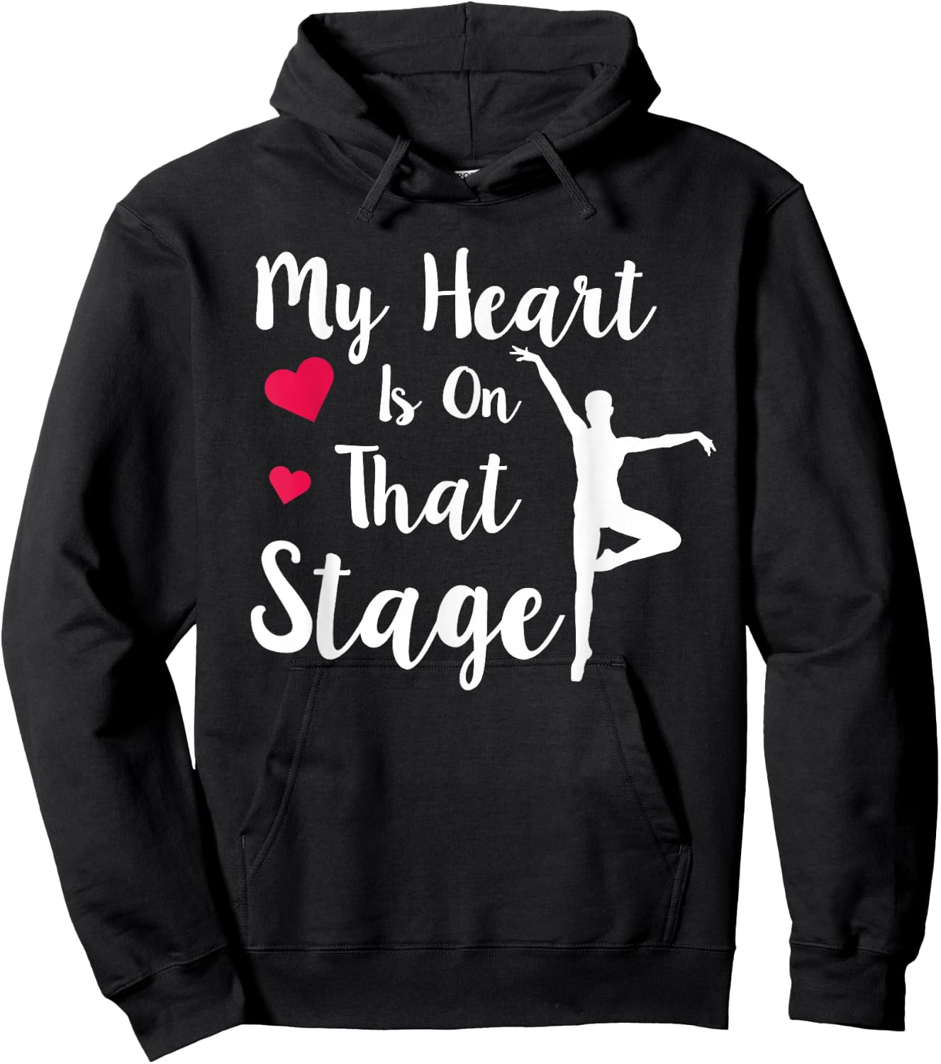 My Heart Is On That Stage Hoodie - Hoodie | Black