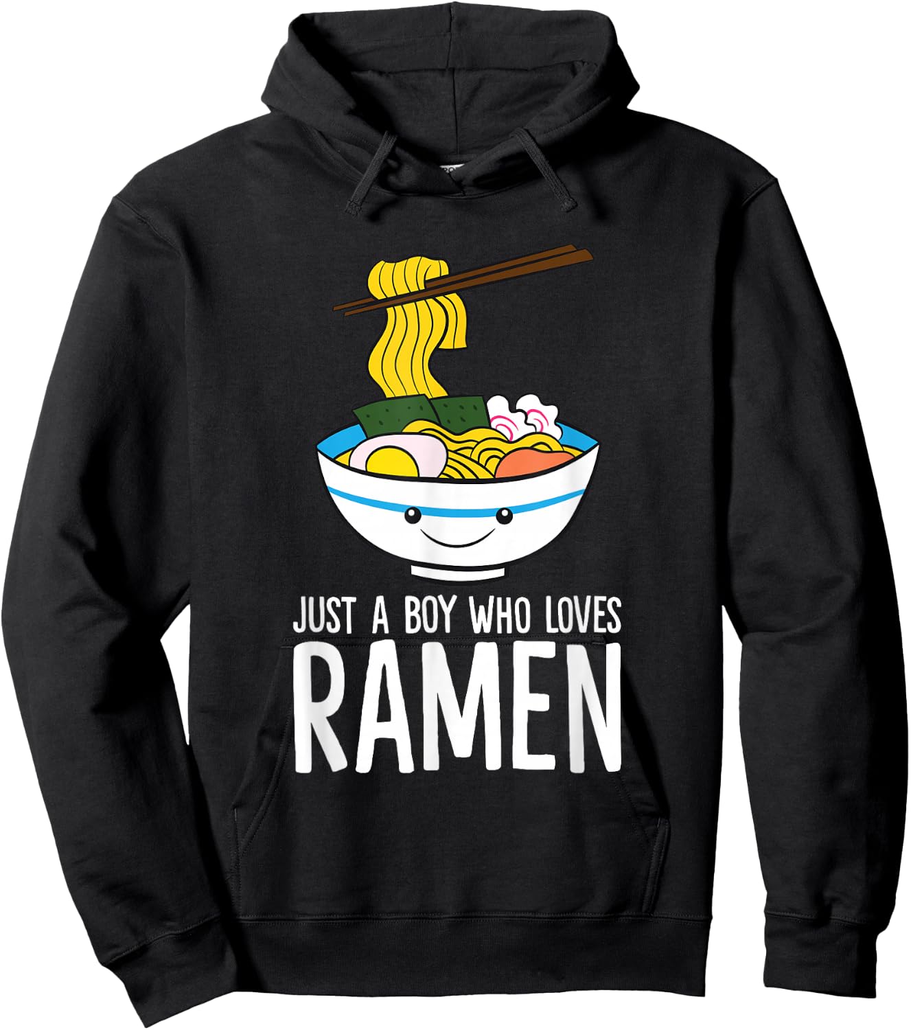 Just a Boy Who Loves Ramen Hoodie - Hoodie | Black