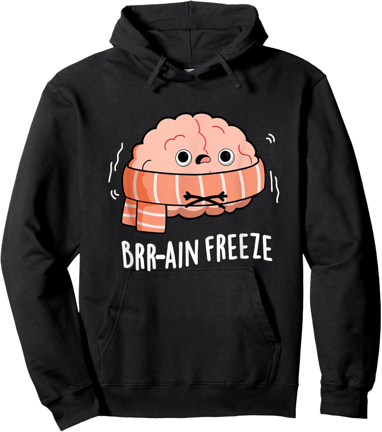 Brain Freeze Funny Anatomy Pun Hoodie - Hoodie | Black