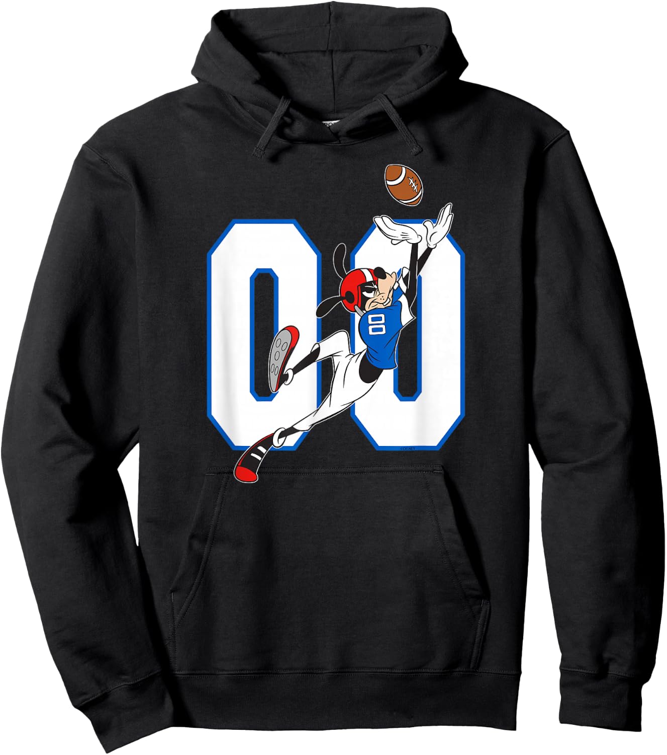 Disney Goofy #00 Football Catch Sports Hoodie - Hoodie | Black