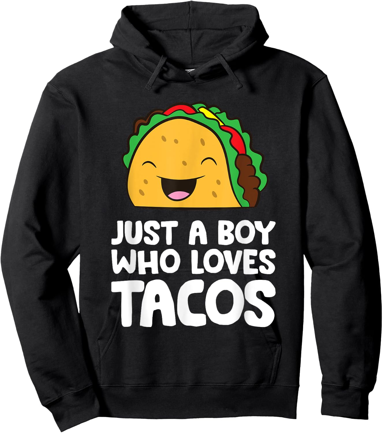 Just a Boy Who Loves Tacos Hoodie - Hoodie | Black