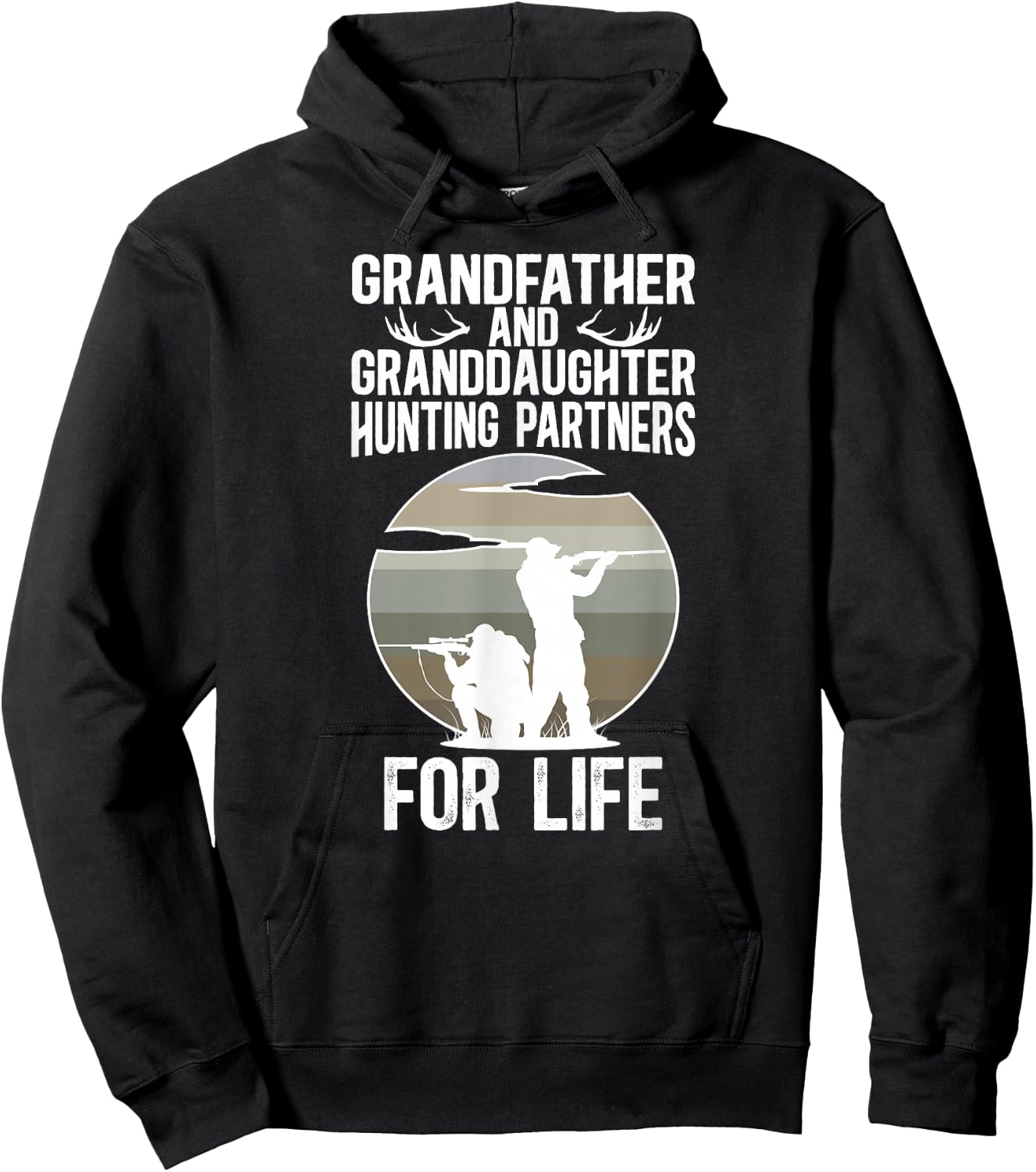 Grandfather And Granddaughter Hunting Buddies Hoodie - Hoodie | Black