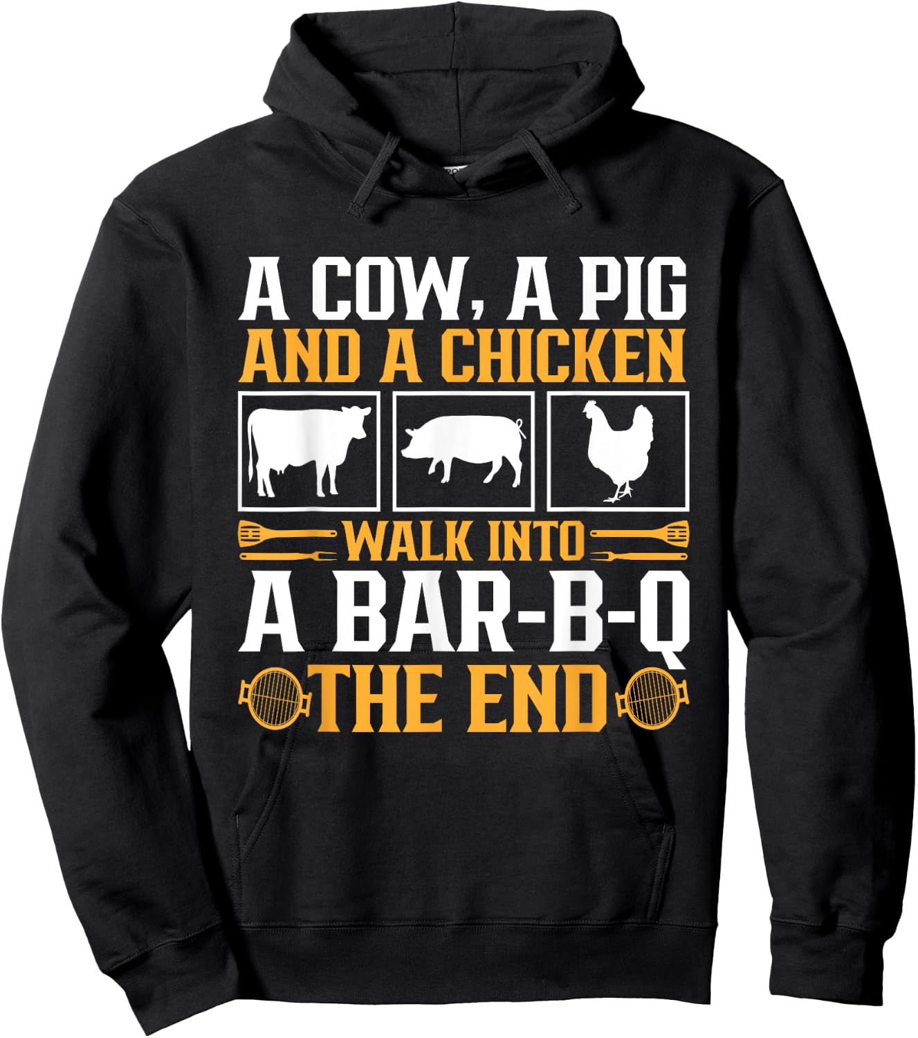 Funny Barbecue BBQ Joke Grill Lover Pitmaster Grilling Hoodie - Hoodie | Black