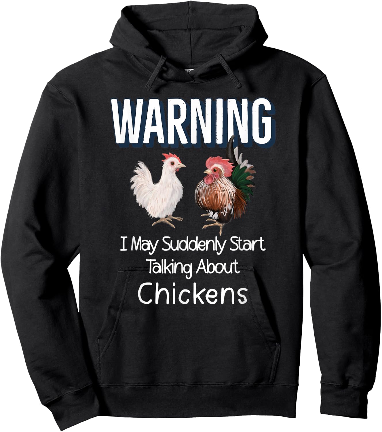 Serama Chicken Lovers Hen & Rooster Funny Chicken Farmer Hoodie - Hoodie | Black