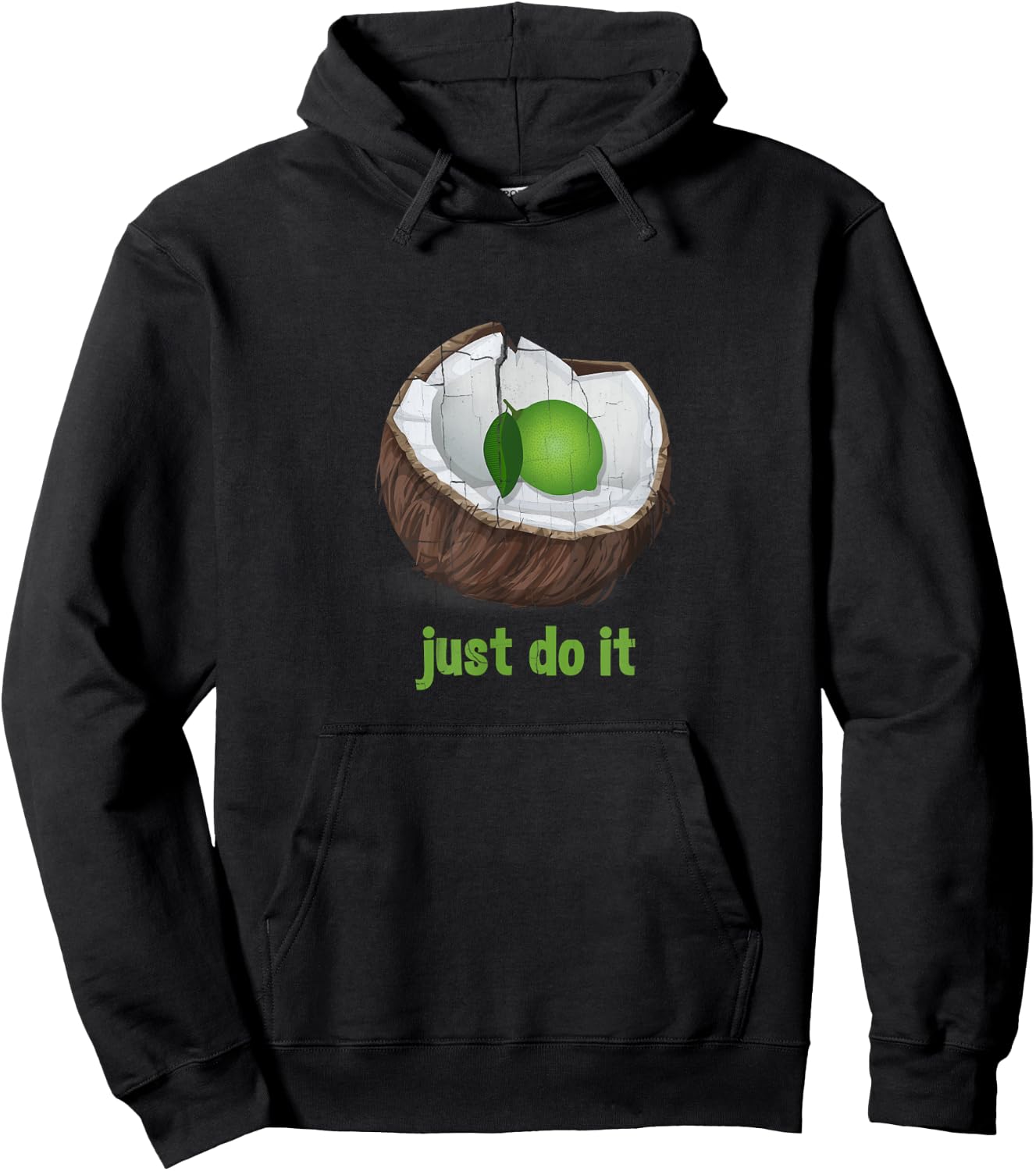 Funny Lime In The Coconut (Distressed) Hoodie - Hoodie | Black
