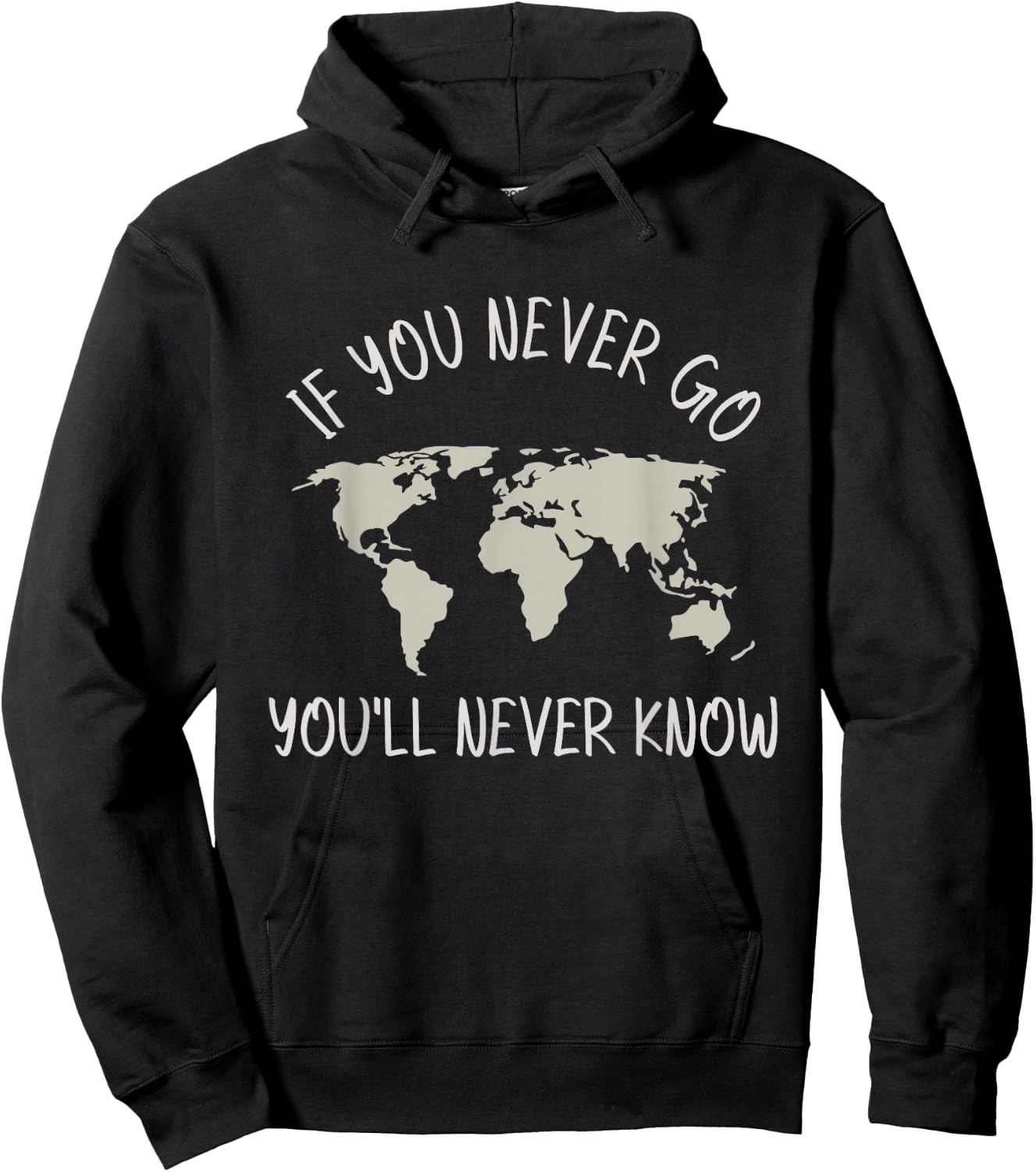 Ozdilh Black Women's 'If You Never Go, You'll Never Know' Traveler Hoodie - Hoodie | Black