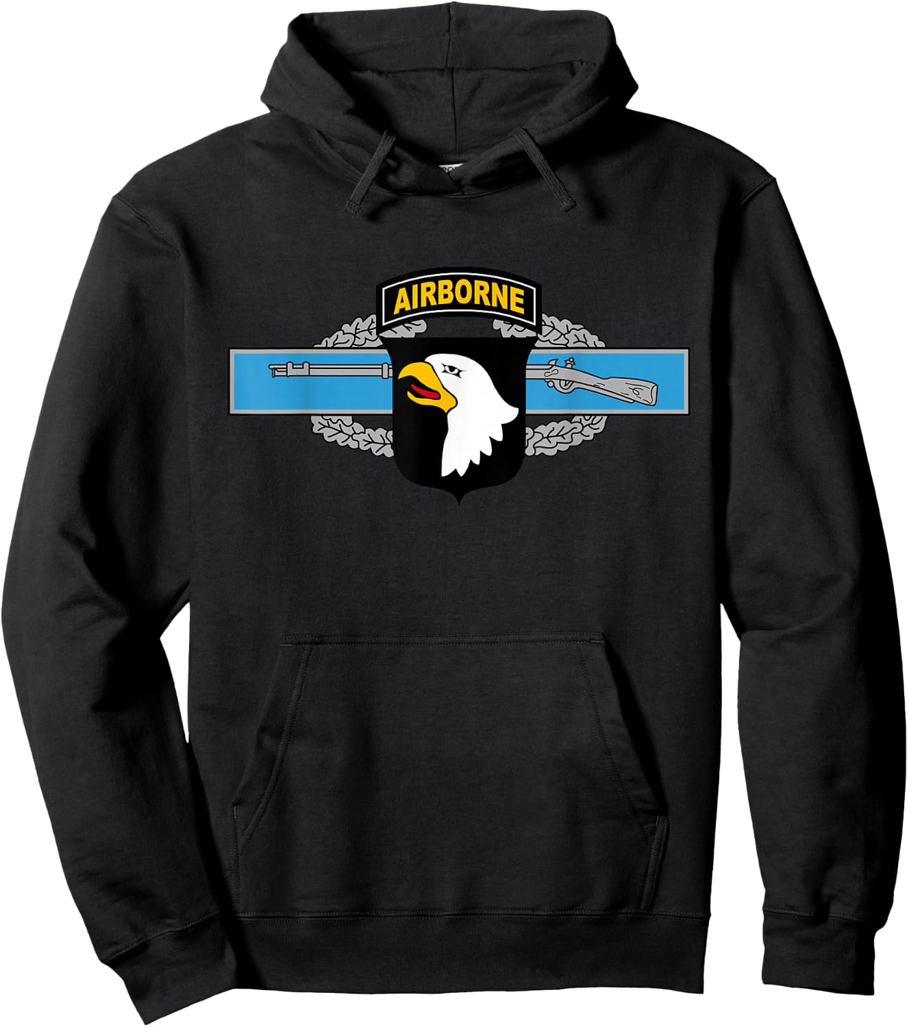 101st Airborne Patch - Combat Infantryman Badge (CIB) Hoodie - Hoodie | Black