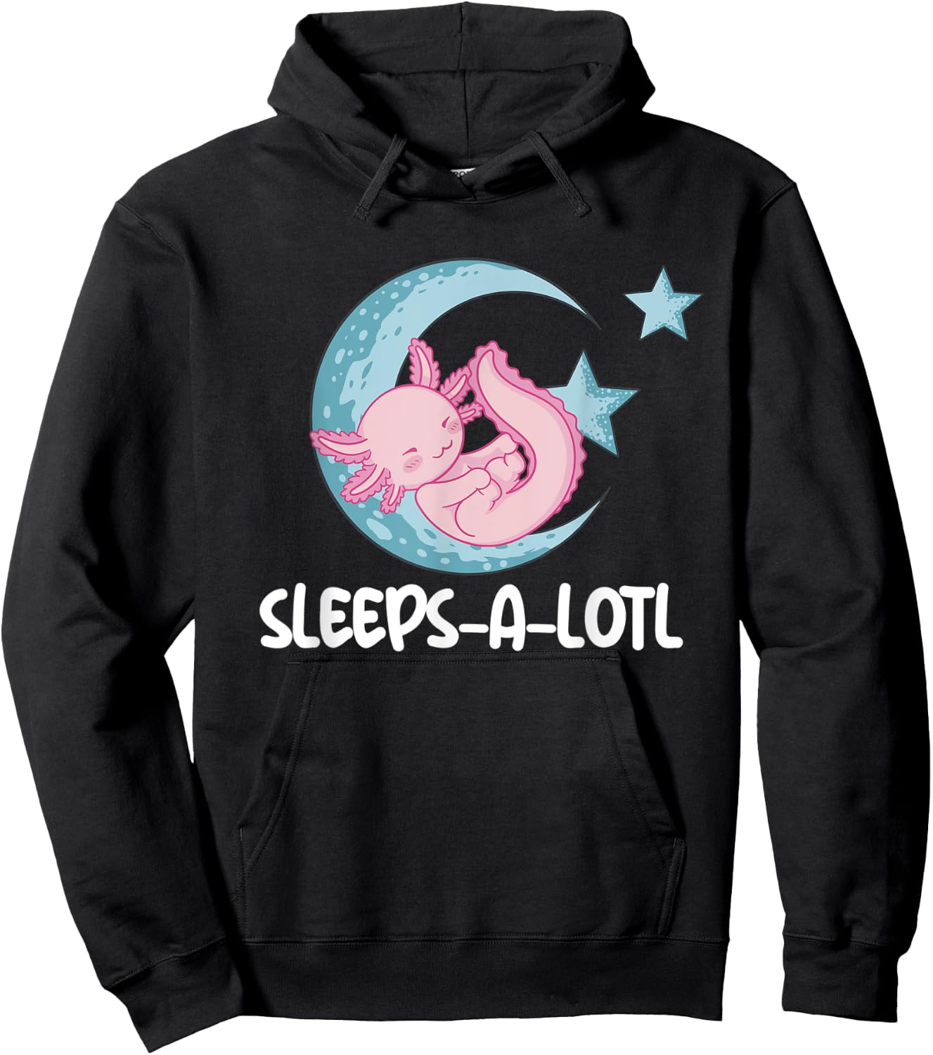 Sleeps-A-Lotl Sleeping Axolotl Kids Sleeping Axolotl Hoodie - Hoodie | Black