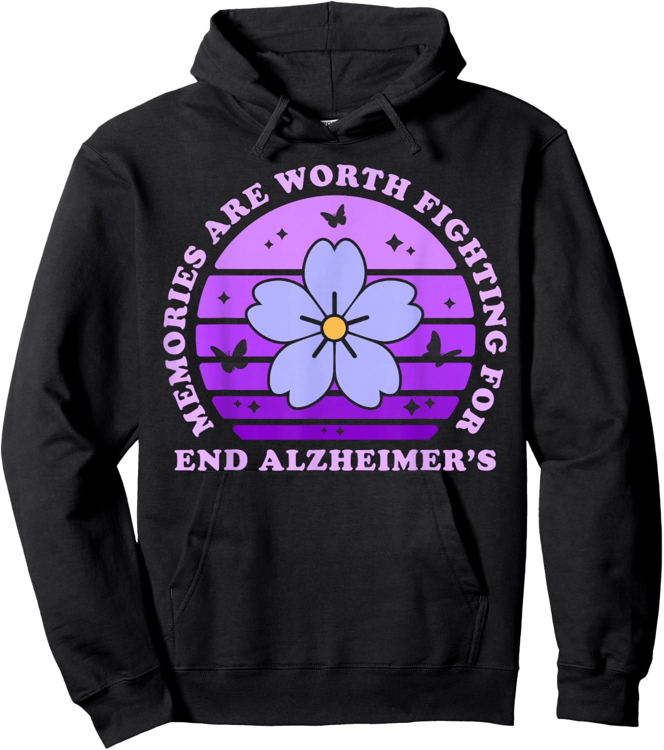 Memories are Worth Fighting for Alzheimer's Awareness Day Hoodie - Hoodie | Black
