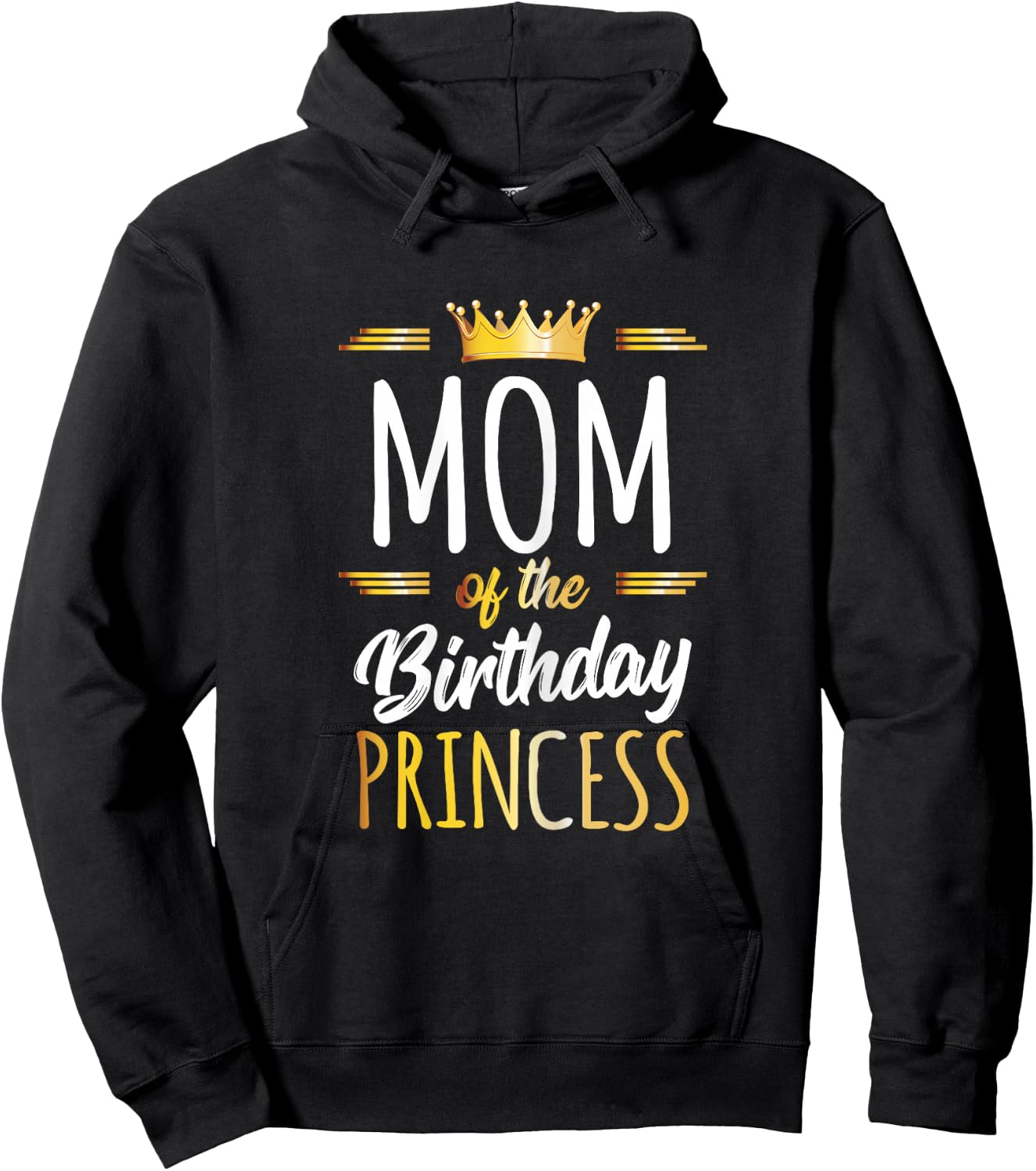 Mom of The Birthday Princess Mommy Women Birthday Party Hoodie - Hoodie | Black