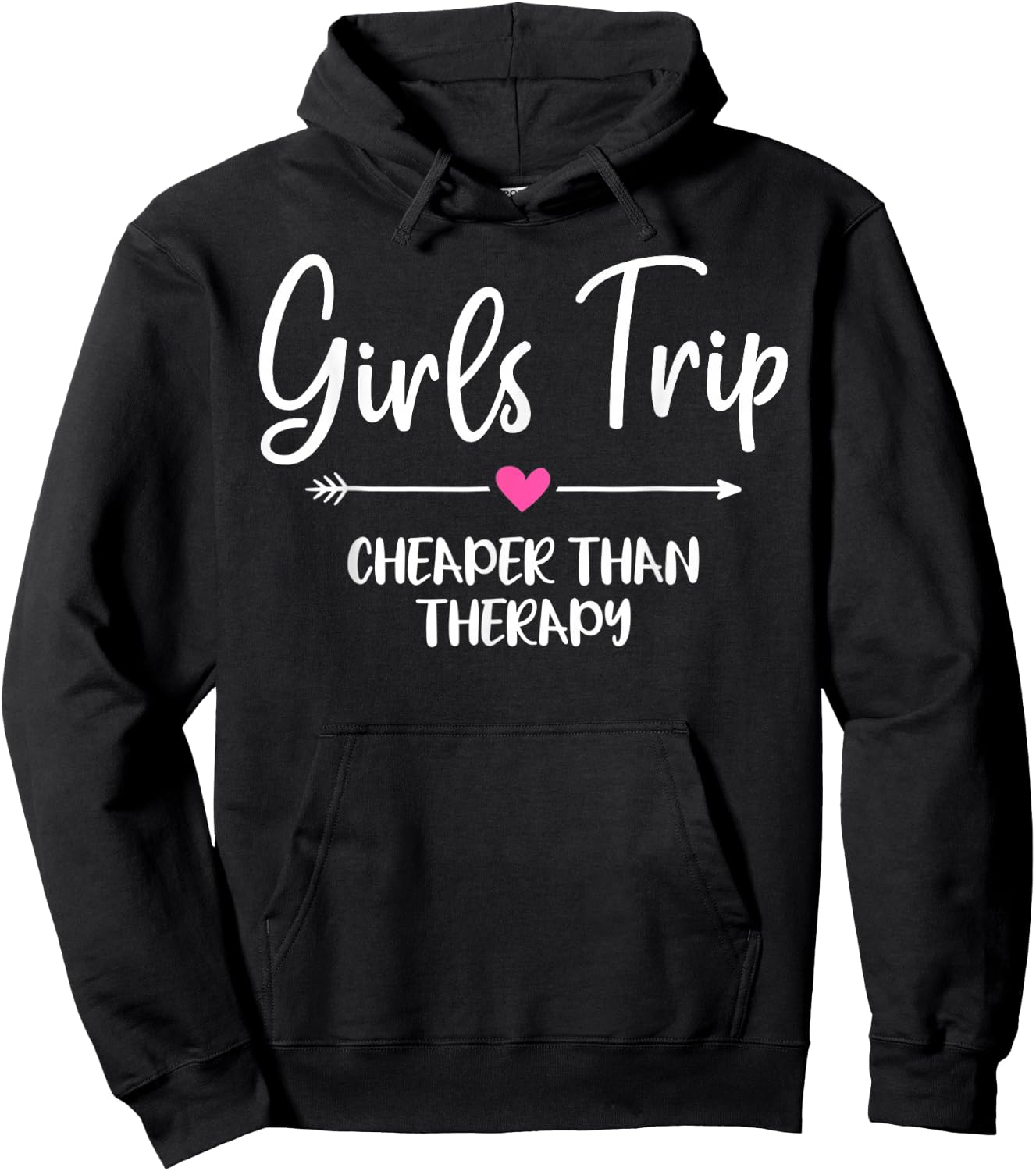 Girls Trip Cheaper Than A Therapy Funny Bachelorette Party Small Hoodie - Hoodie | Black